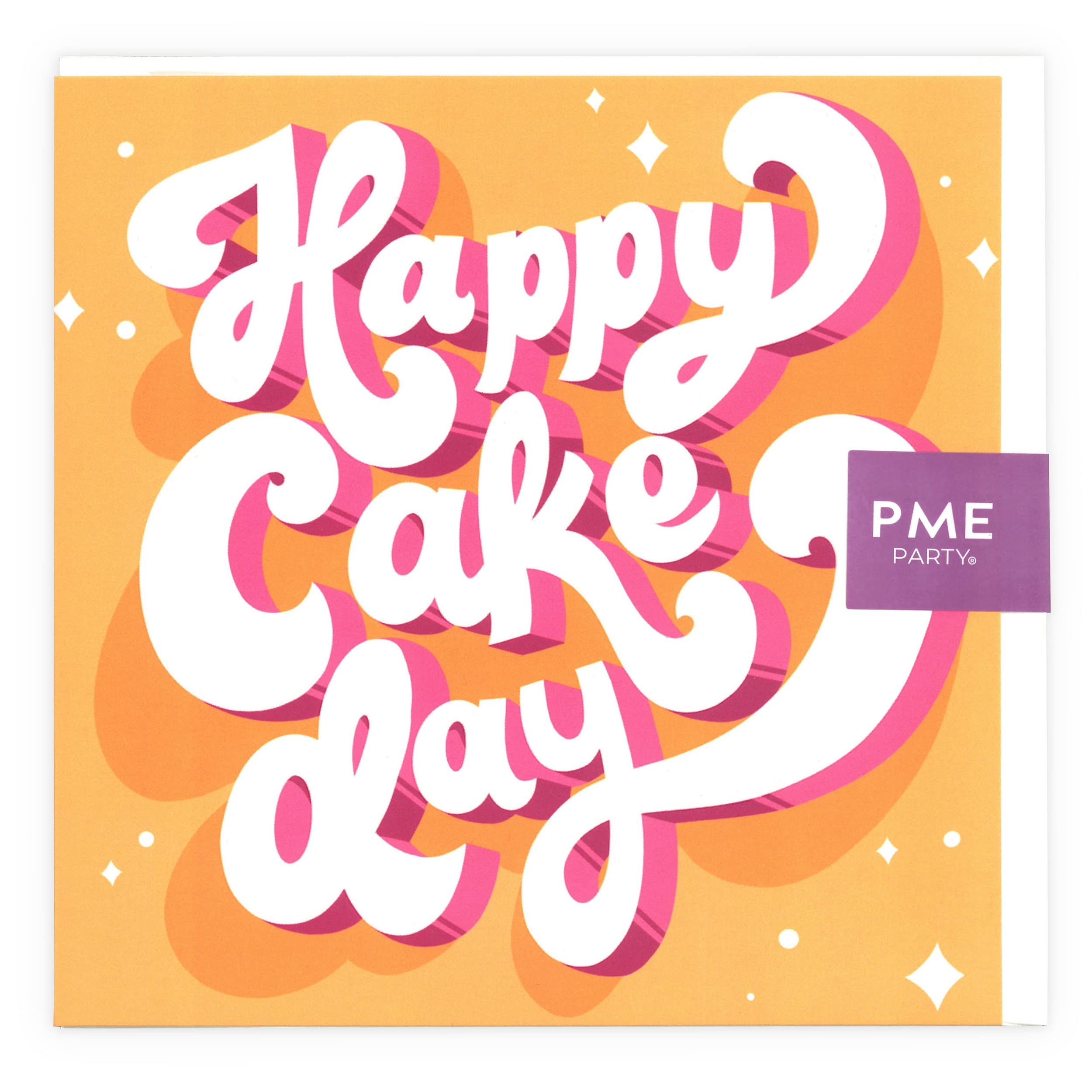PME 'Happy Cake Day' Greeting Card - 300gsm Embossed Cardboard | 6x6 Inches 1