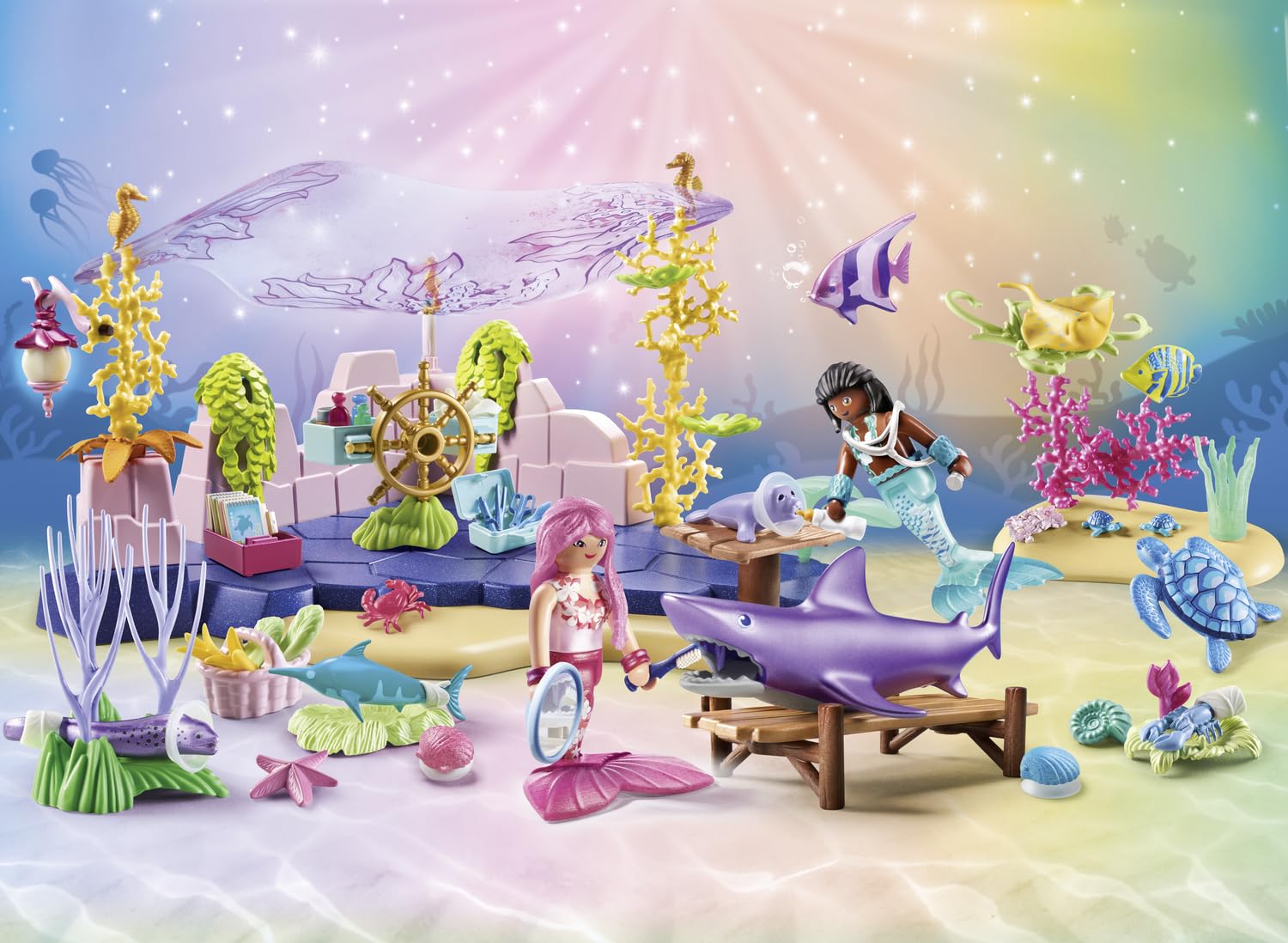 Playmobil Mermaid Sealife Care - Underwater Adventure Playset for Kids 4+ 5