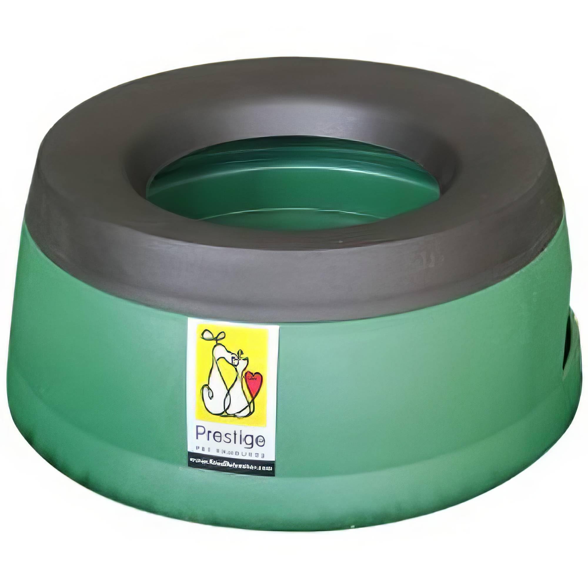 Road Refresher Non-Spill Pet Water Bowl - Large, Green | Heat Resistant Polypropylene