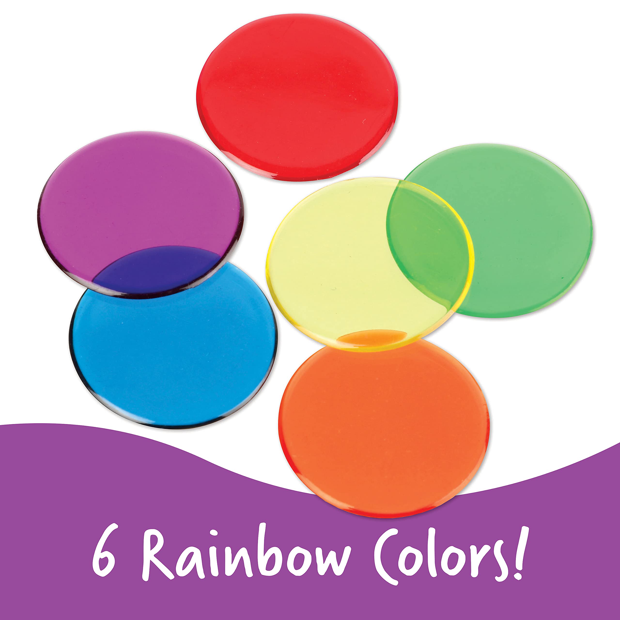 Learning Resources Transparent Count游戏副本 (6 Colors) - 250pcs Educational Math Counters 11