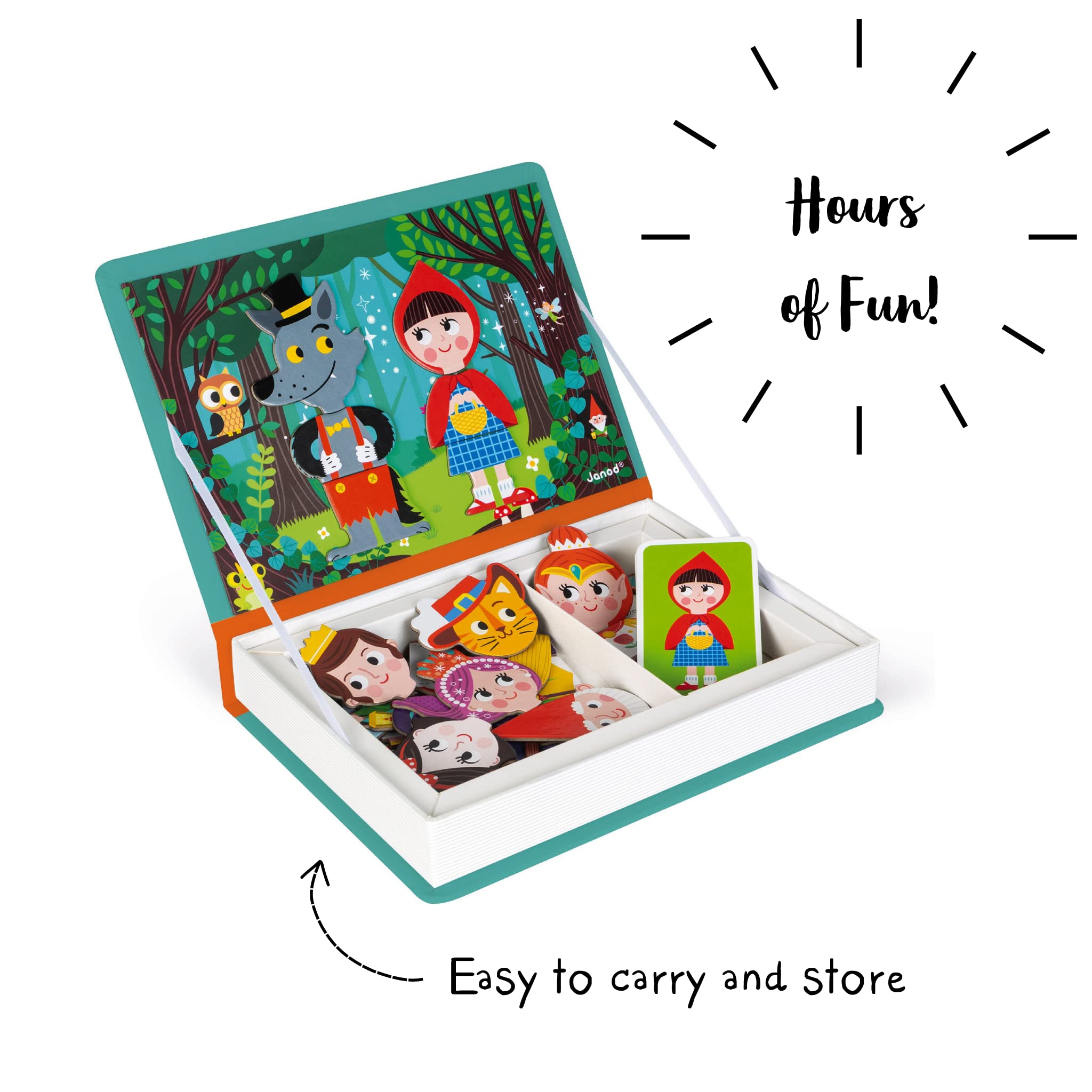 Janod Magneti'Book Story Book - 40-Piece Magnetic Educational Set for Ages 3+ 14
