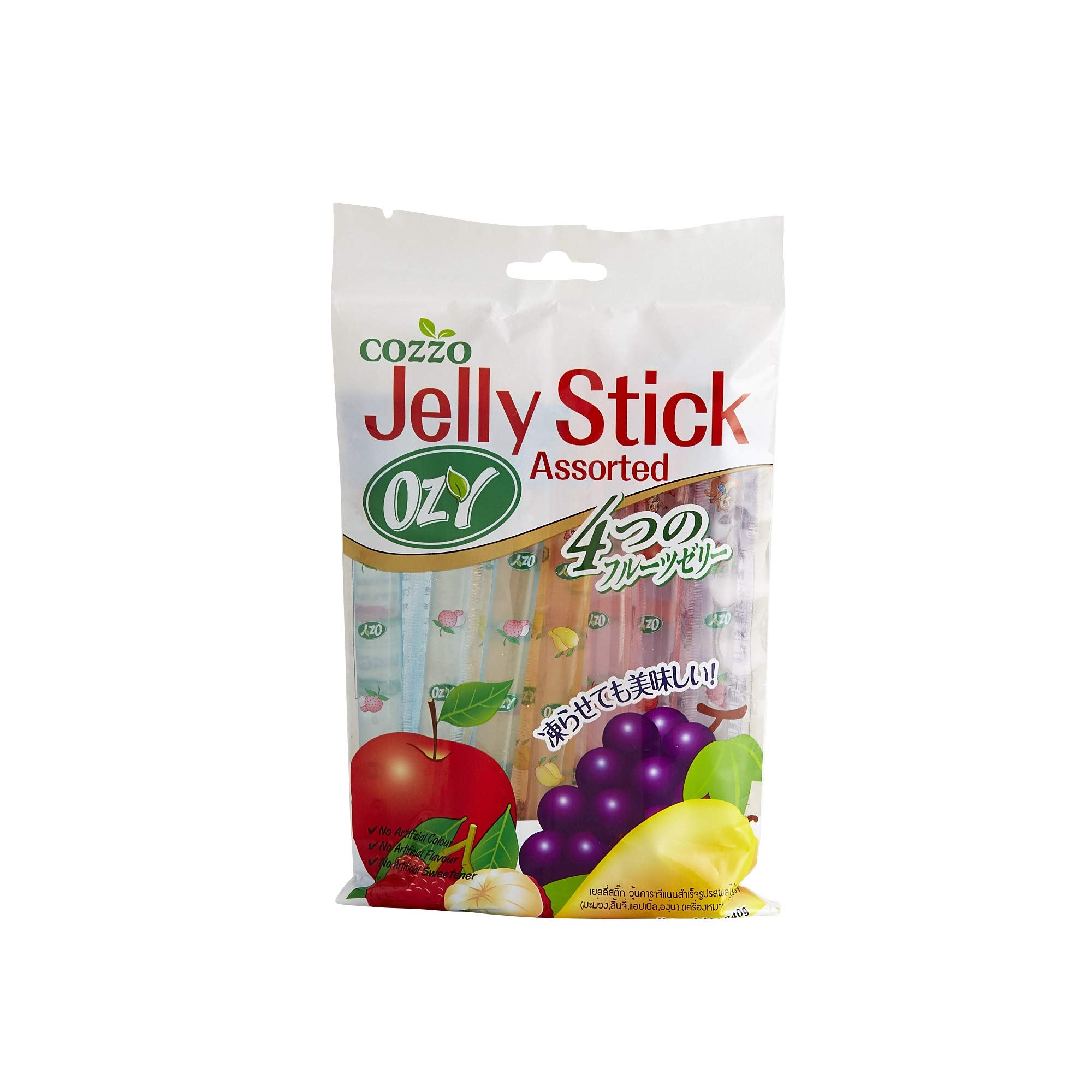 OZY Assorted Fruit Jelly Sticks - Made with Real Fruit Juice | 12 Pack, 240g 1