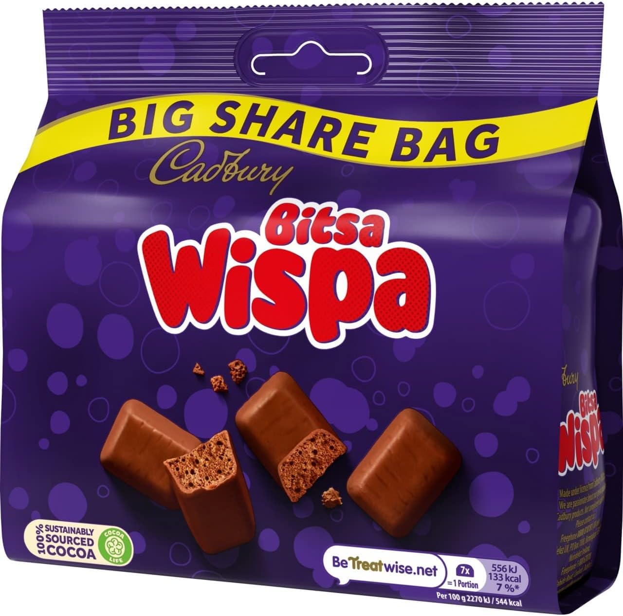 Cadbury - Bitsa Wispa Big Share Bag (Smooth & Creamy Milk Chocolate Pieces) 1