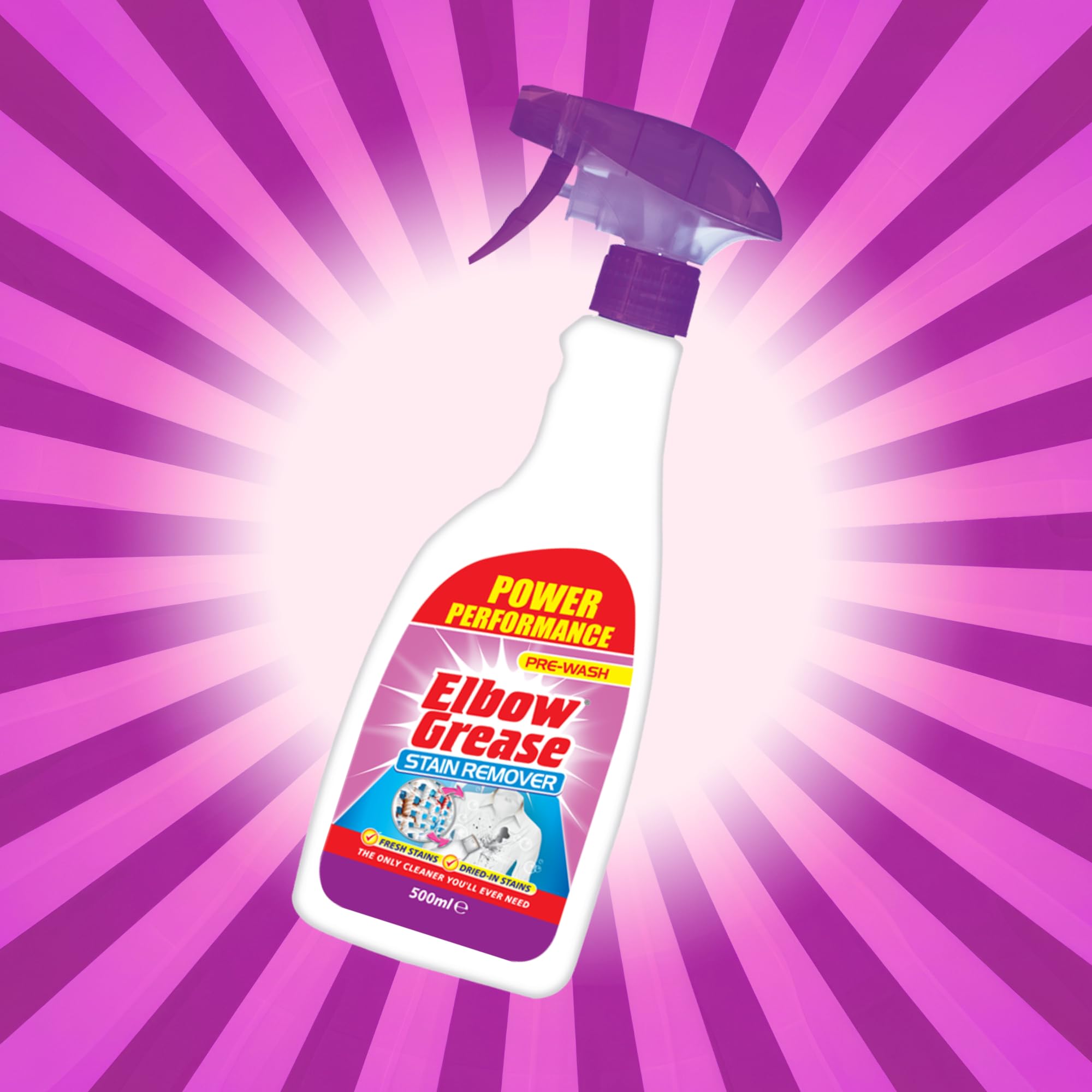 Elbow Grease Stain Remover Spray - Tough on Dried Spills | 500ml 8