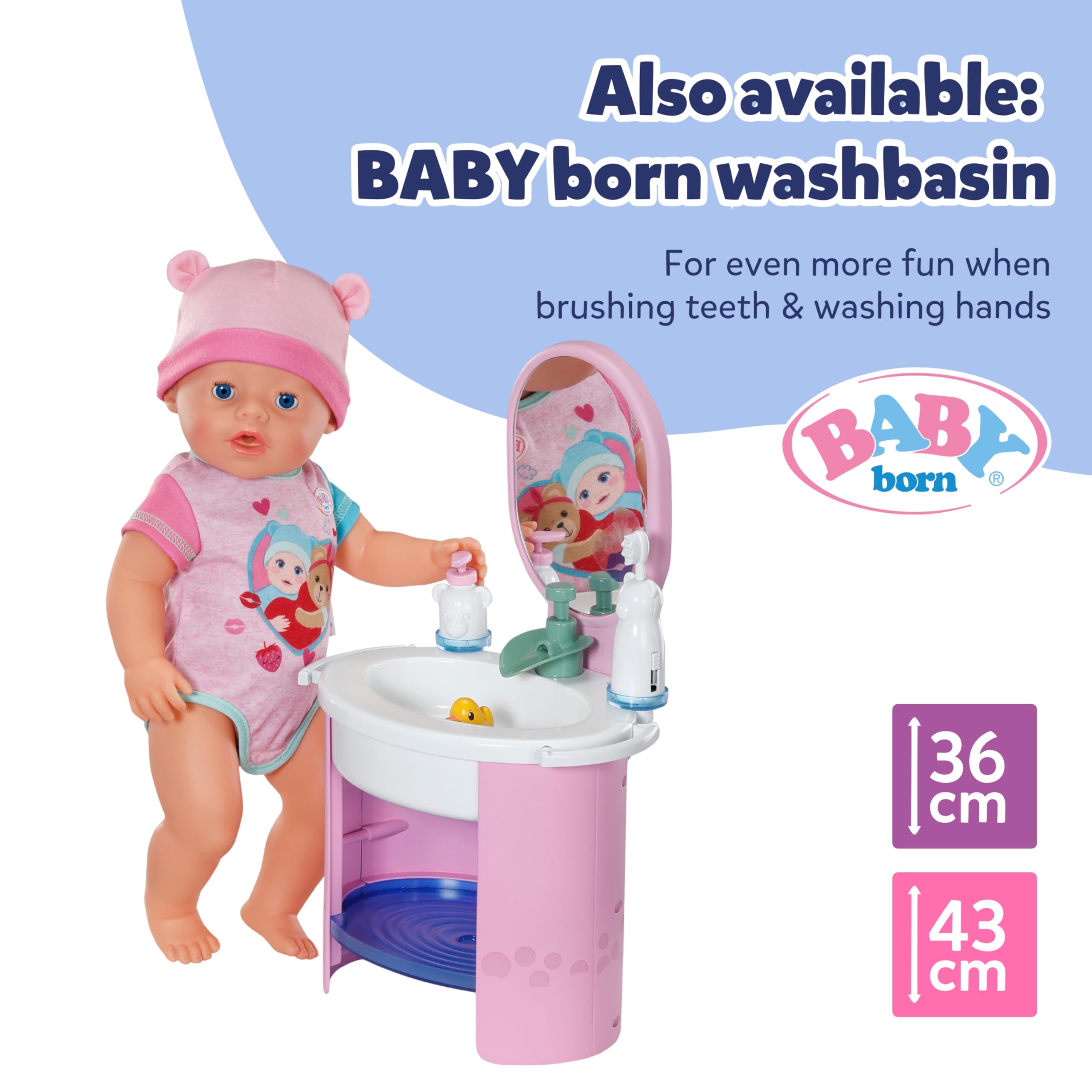 BABY born Toilet - Doll Toilet with Flushing Sounds, Toilet Song & Accessories
