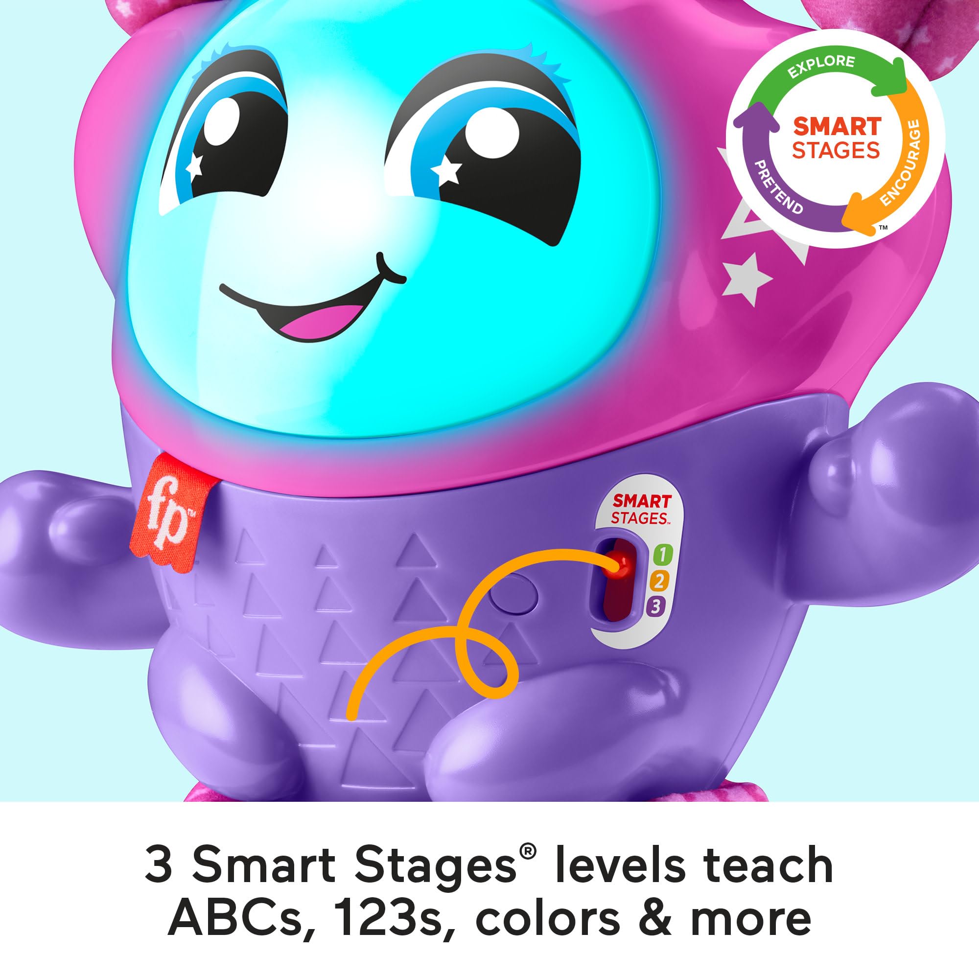 Fisher-Price DJ Bouncin’ Star - Interactive Lights & Sounds Toy for Ages 9-36 Months | UK English 4