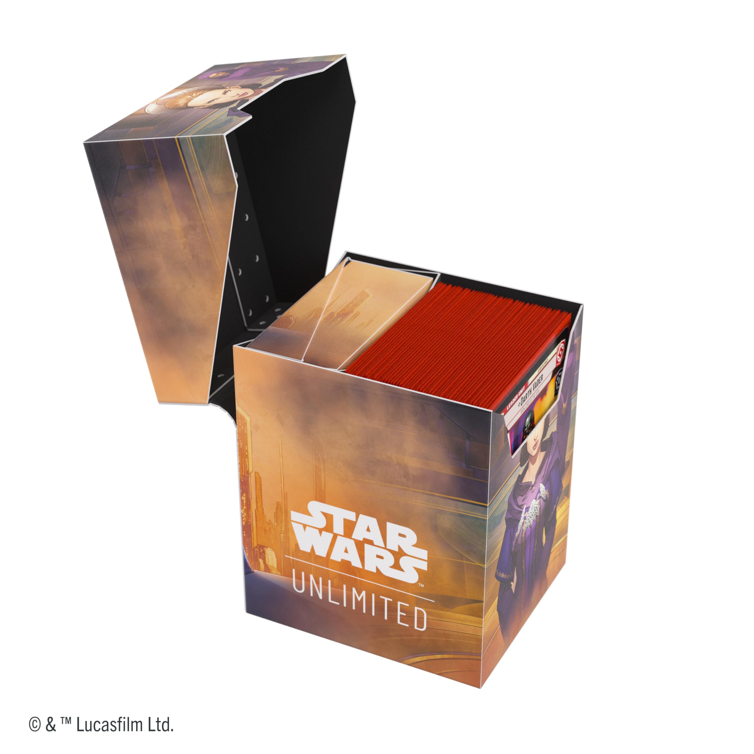 Gamegenic Star Wars: Unlimited Soft Crate - Palpatine/Padme Trading Card Box | Plastic 2