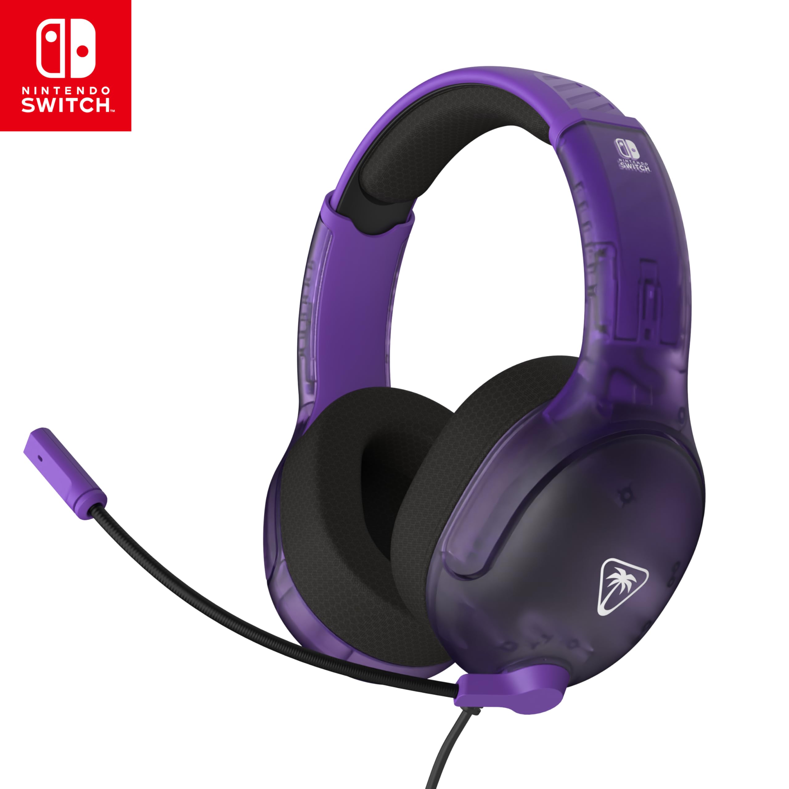 Turtle Beach Airlite Fit Ghost Purple Kabelgebundenes Gaming-Headset für Nintendo Switch, 40-mm-Lautsprecher, Flip-to-Mute-Mikrofon
