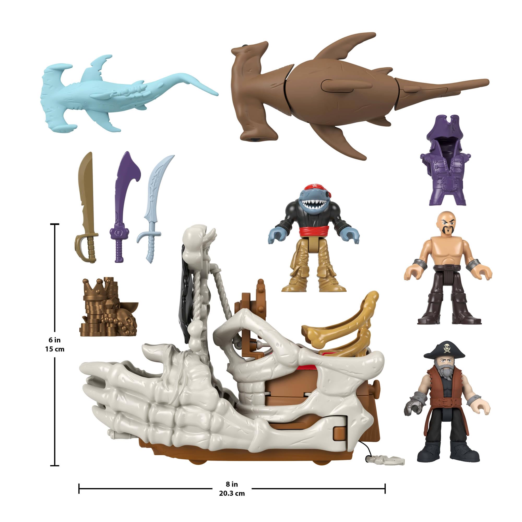 Fisher-Price Imaginext Billy Bones Pirate Bundle Playset with 3 Action Figures | Ages 3Y+