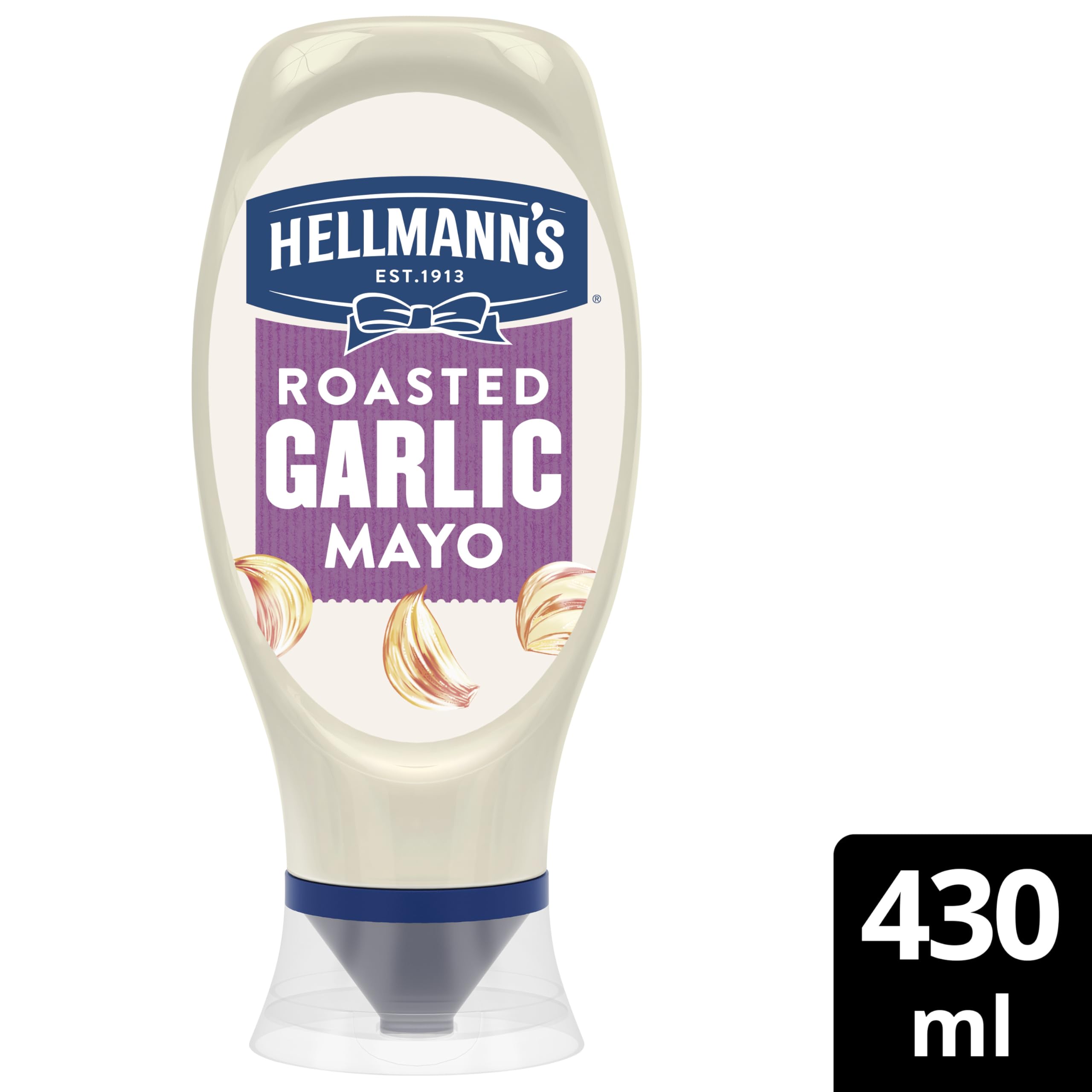 Hellmann's Roasted Garlic Mayonnaise - Creamy Texture, Savoury Flavour | 430ml Bottle 2