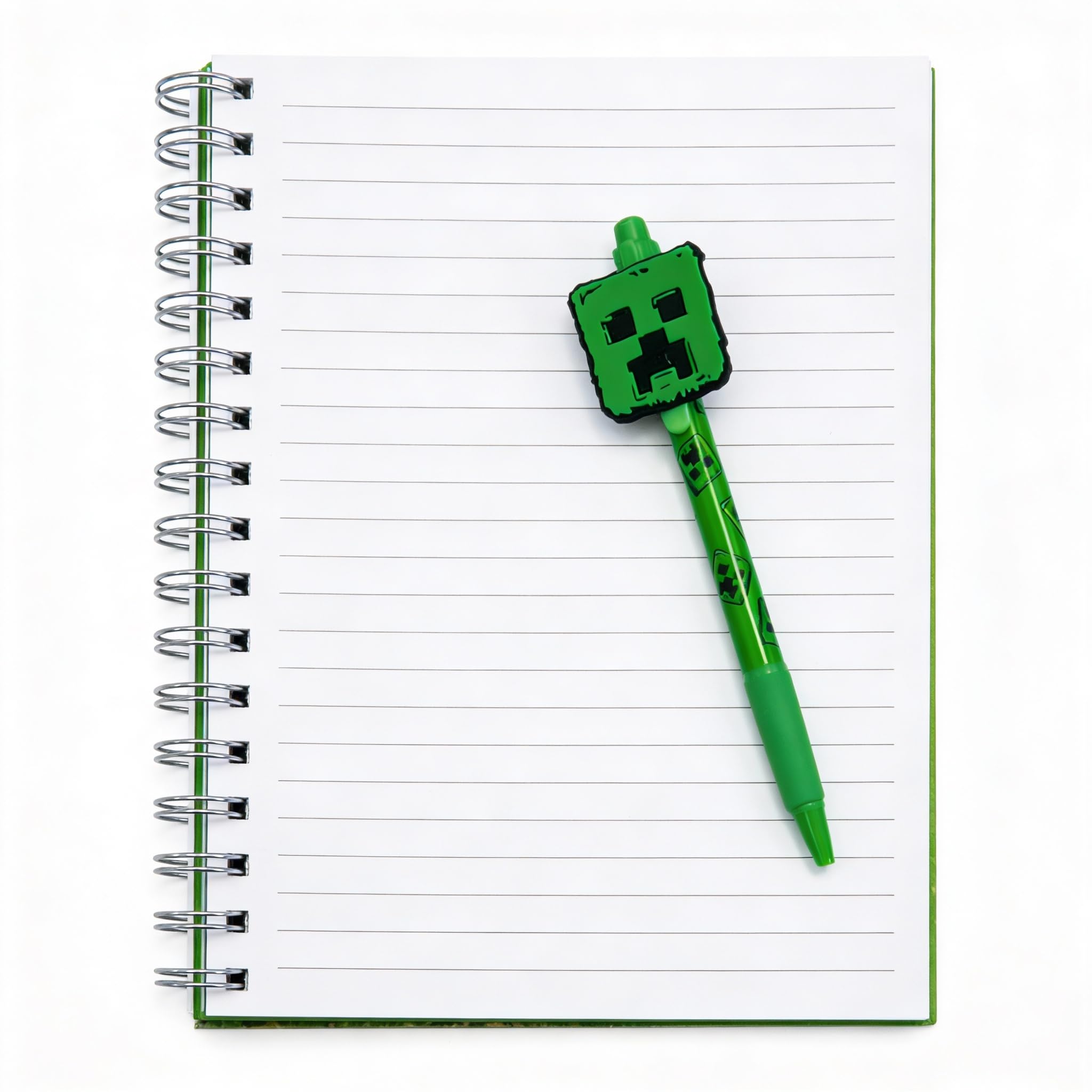 HOX Minecraft Movie Creeper Hardback Notebook & Pen Set | Green Hard Cover | A5 5