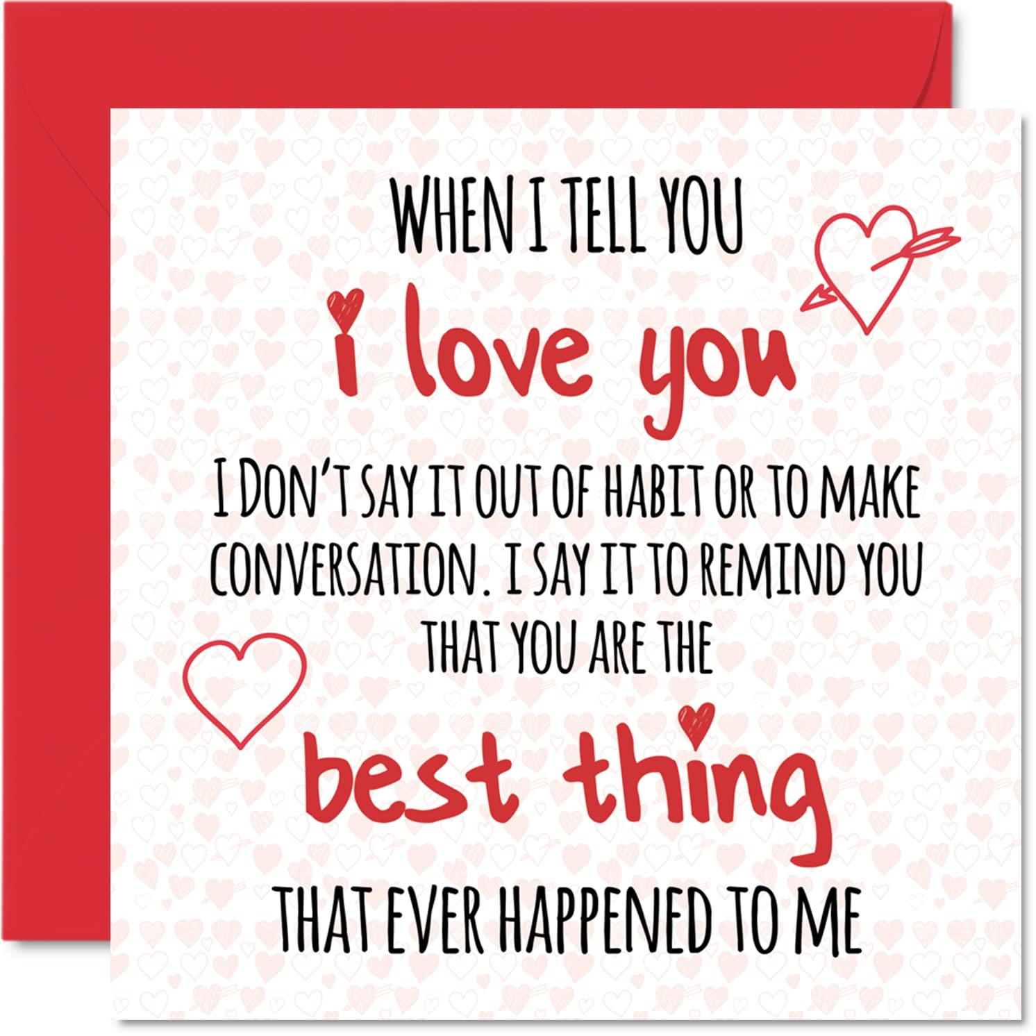 Stuff4 Loving Message Anniversary/Valentine's Day Card for Him or Her | 145mm x 145mm 1