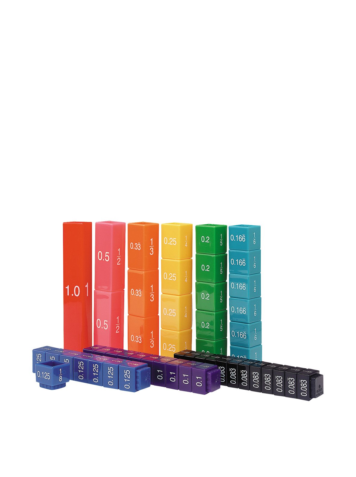 Learning Resources Fraction Tower Equivalency Cubes - 51-Piece Educational Set for Ages 6+ 2