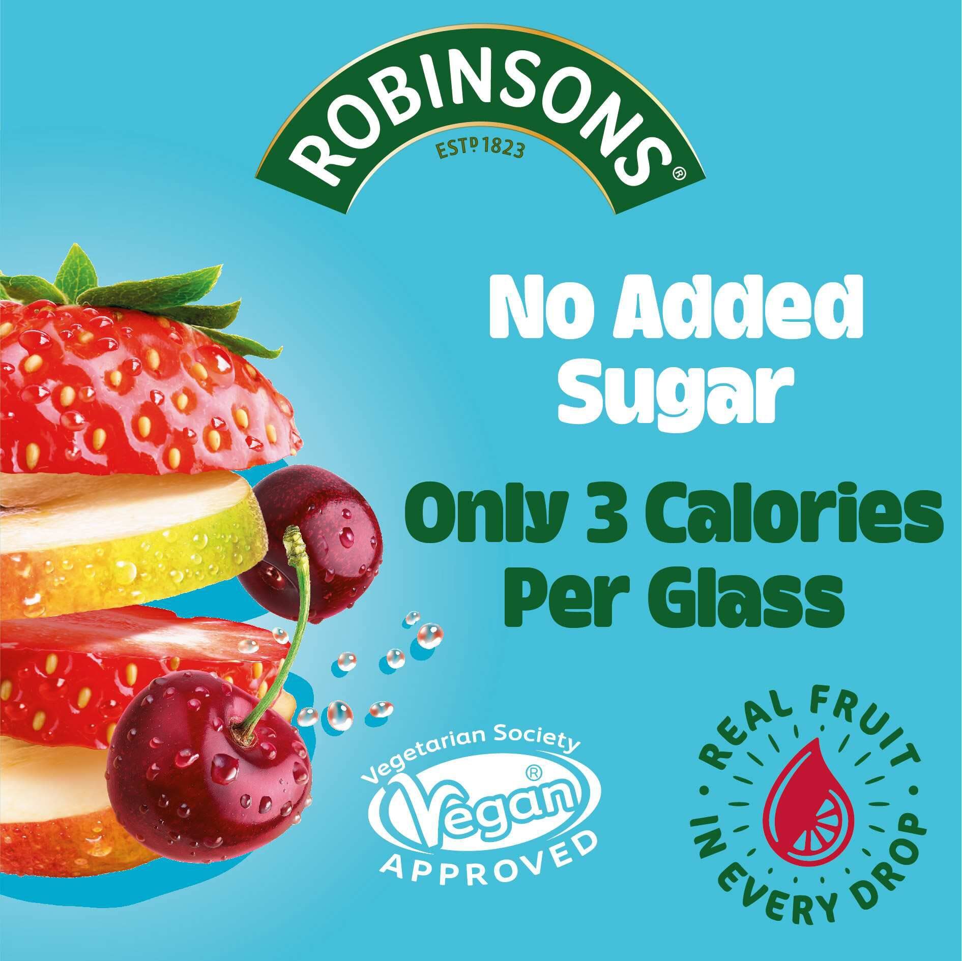 Robinsons Double Strength Orange & Pineapple No Added Sugar Fruit Squash Concentrate | 1.75 l 3