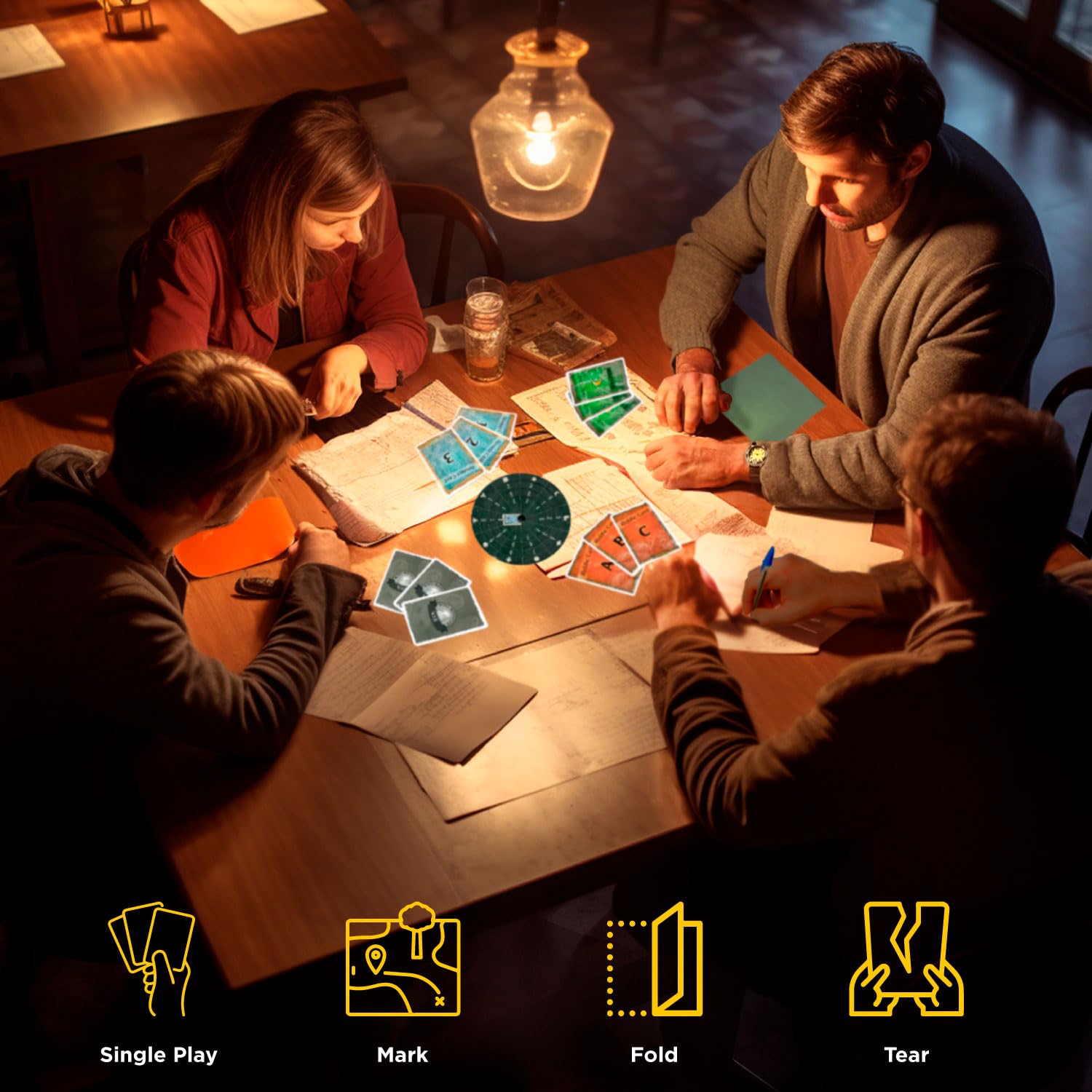 Thames & Kosmos EXIT: The Haunted Roller Coaster Escape Room Game | Level 2/5 | 1-4 Players | Ages 10+ 4