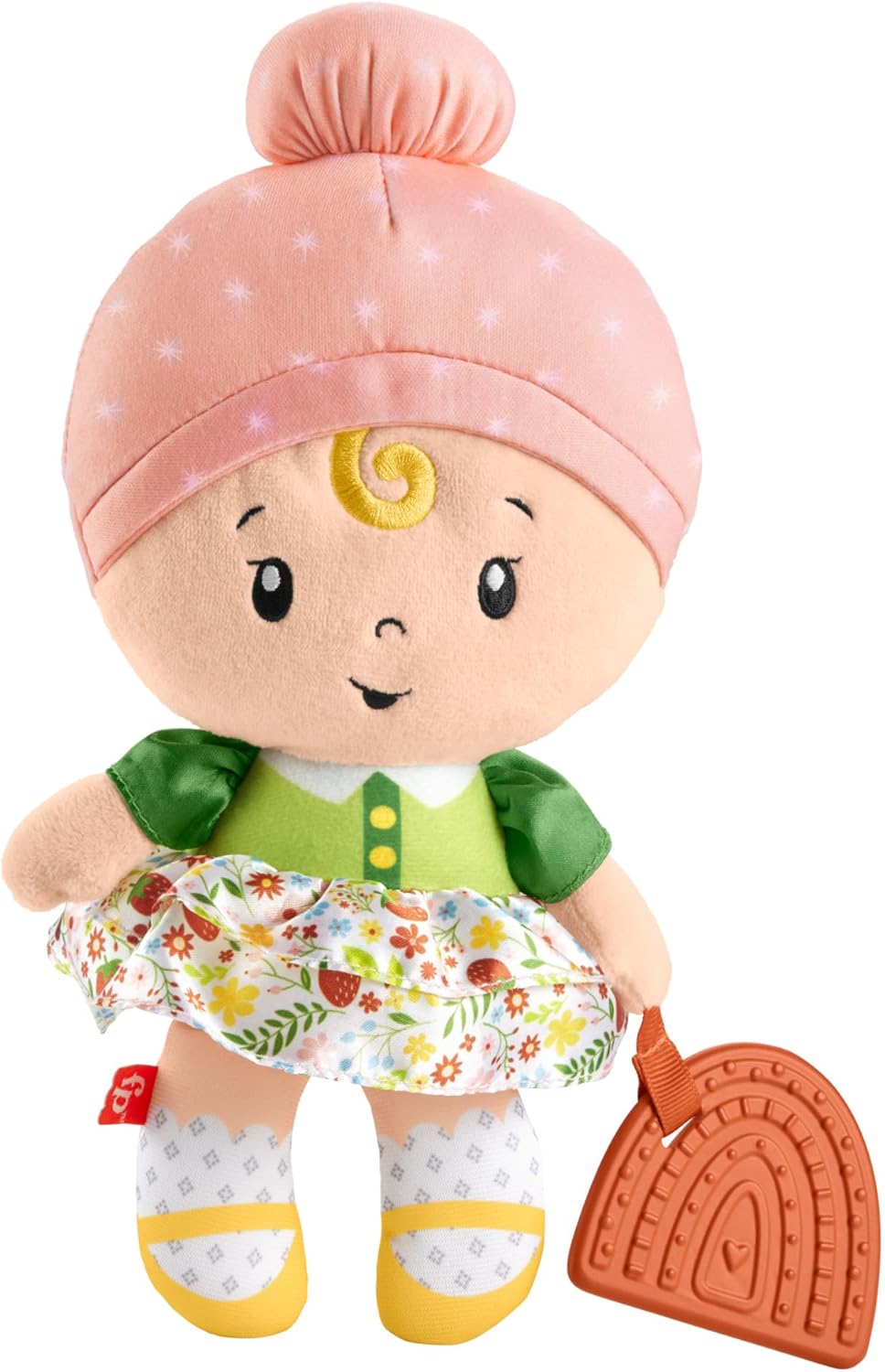 Fisher-Price Cuddle & Chime First Babydoll - Soft Sensory Doll with Teether for Infants 6+ Months 1