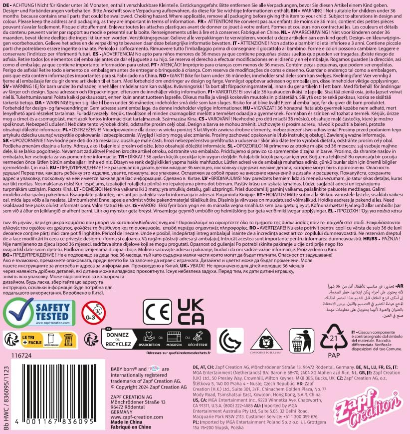 BABY born Princess on Ice 836095 - Princess Dress with Ice Skates & Tiara for Dolls 9