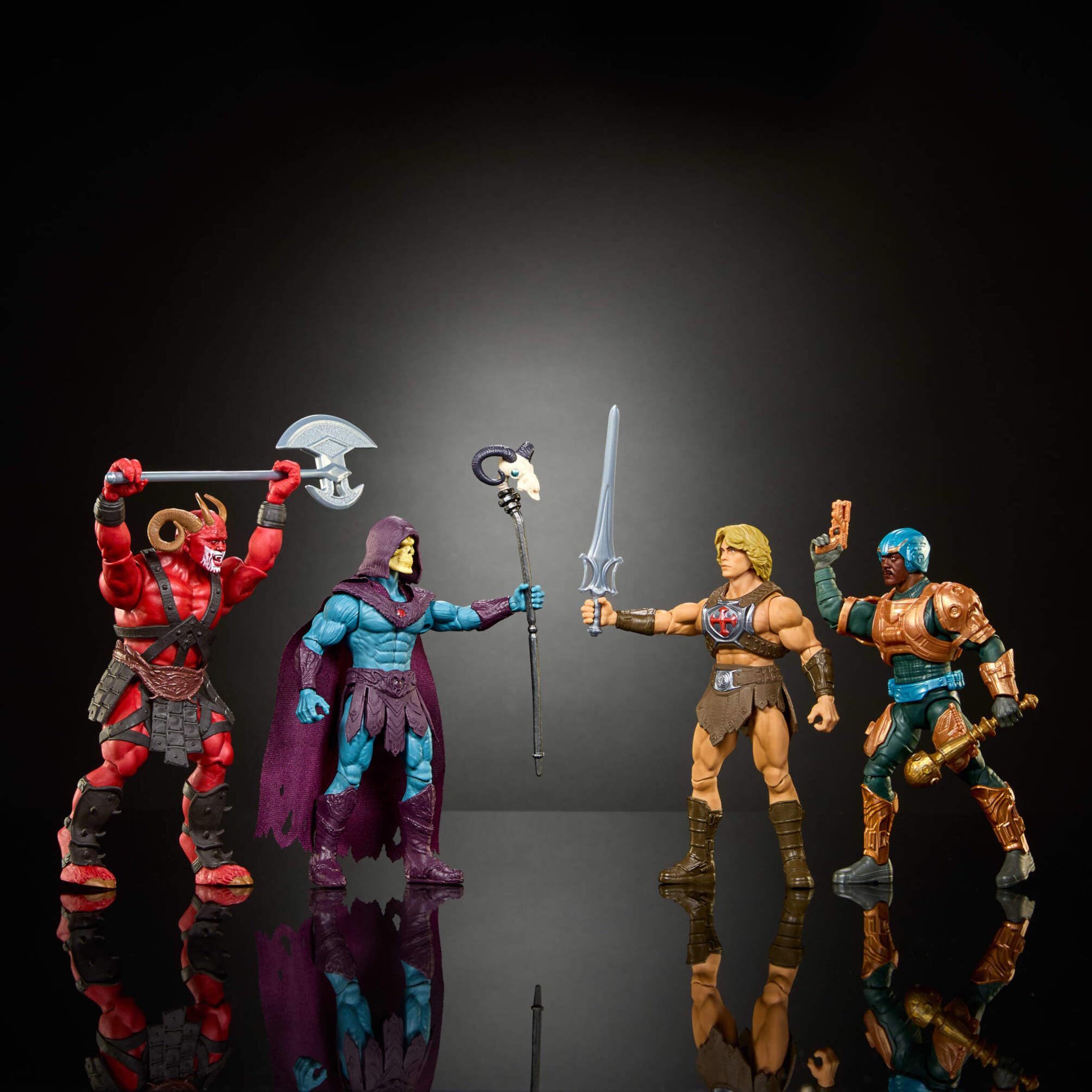 Masters of the Universe Action Figure 4 Pack - 5.5 Inch Movie Figures with Actor Likenesses 5