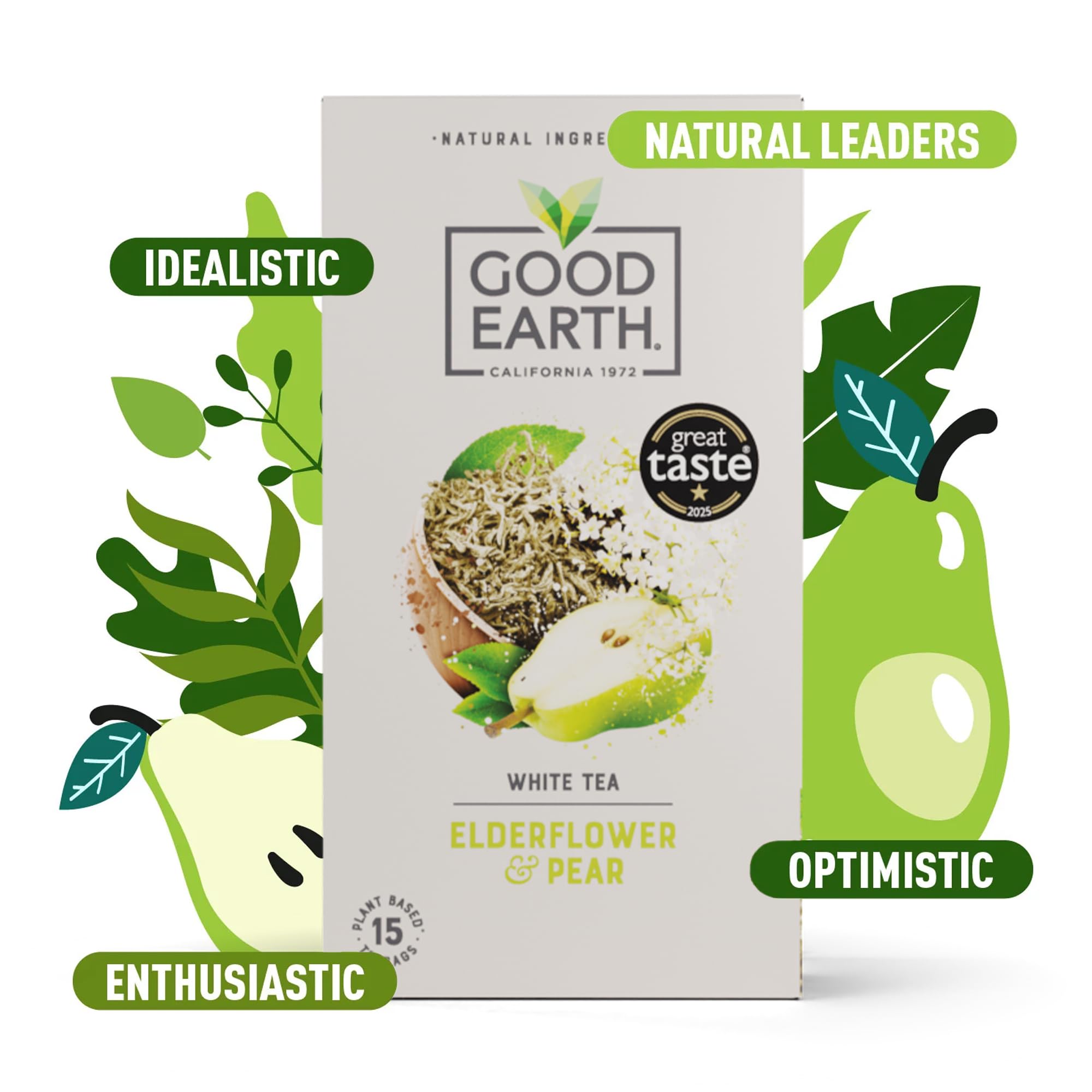 Good Earth Tea Co. Elderflower & Pear White Tea Bags - 15 Count 2