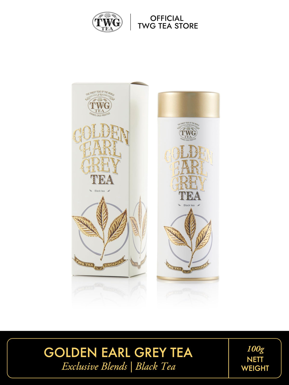 TWG Golden Earl Grey - Loose Leaf Black Tea with Bergamot, 100 g