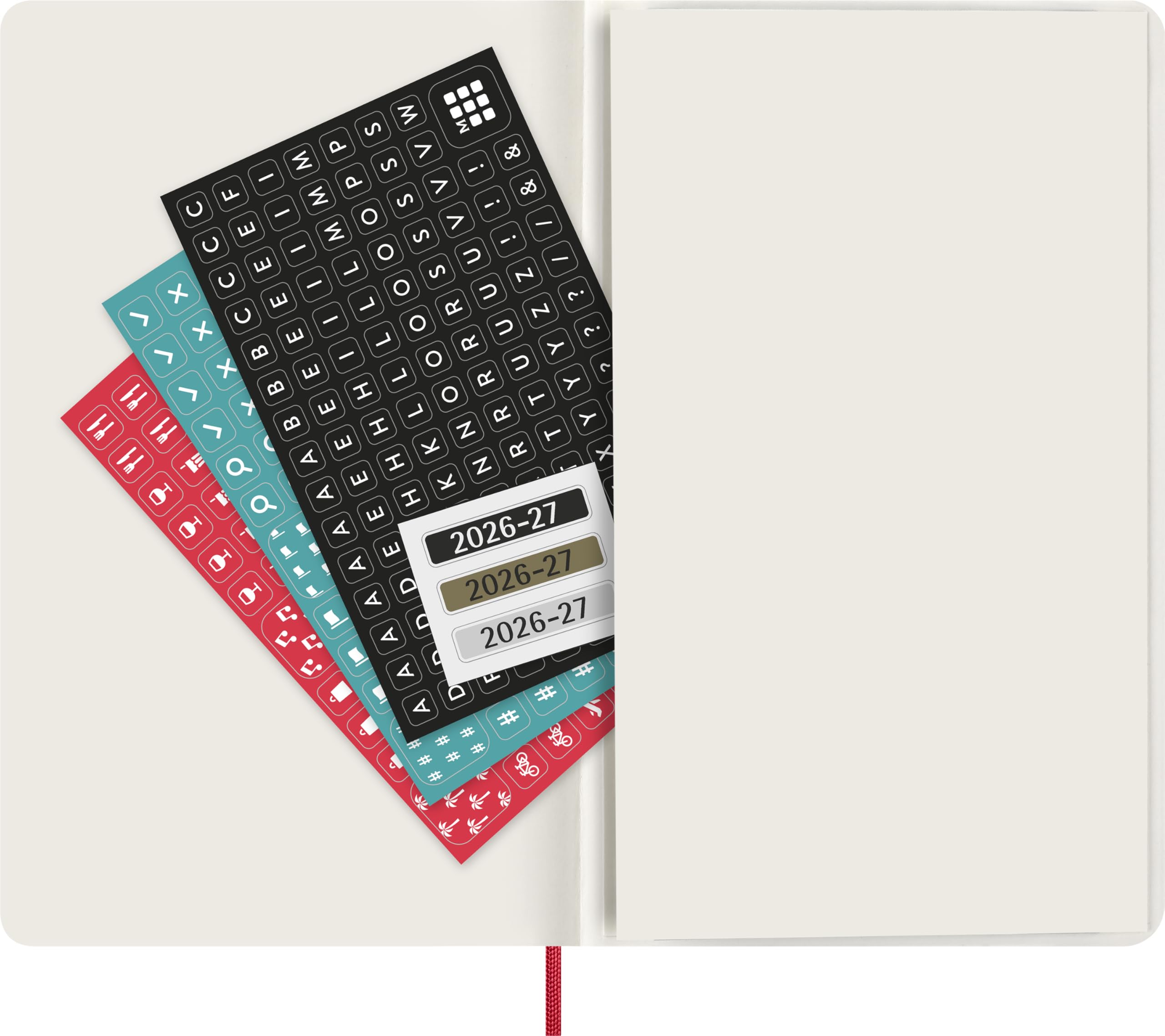 Moleskine 18-Month Weekly Planner 2026-2027 Large Scarlet Red | Ruled Notes Page | Flexibound 6
