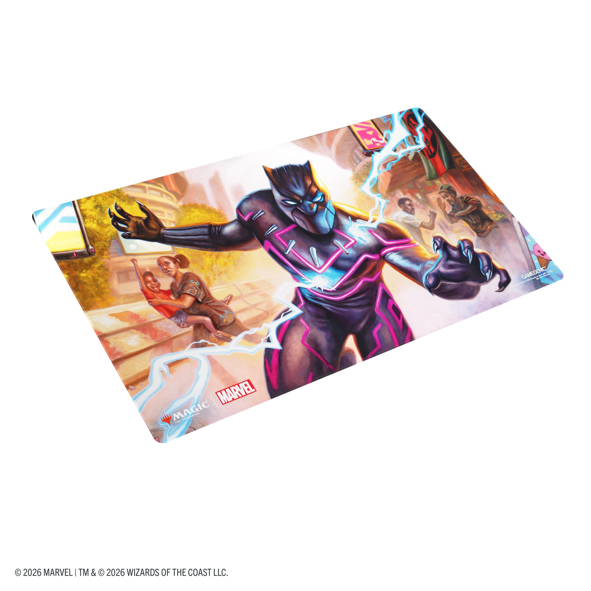 Gamegenic Magic: The Gathering Marvel Super Heroes Shiny Playmat - 2mm Thick | Anti-Slip Base | Officially Licensed