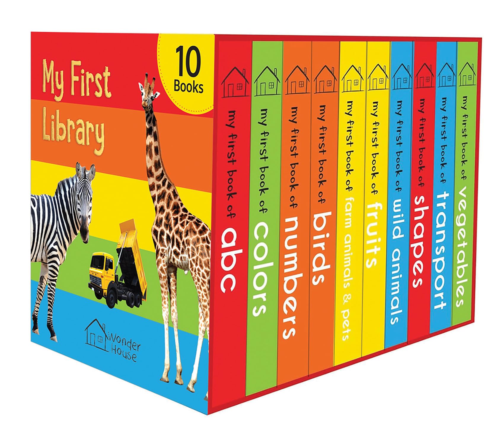 Wonder House My First Library Boxset of 10 Board Books for Kids | Picture Book Format 1