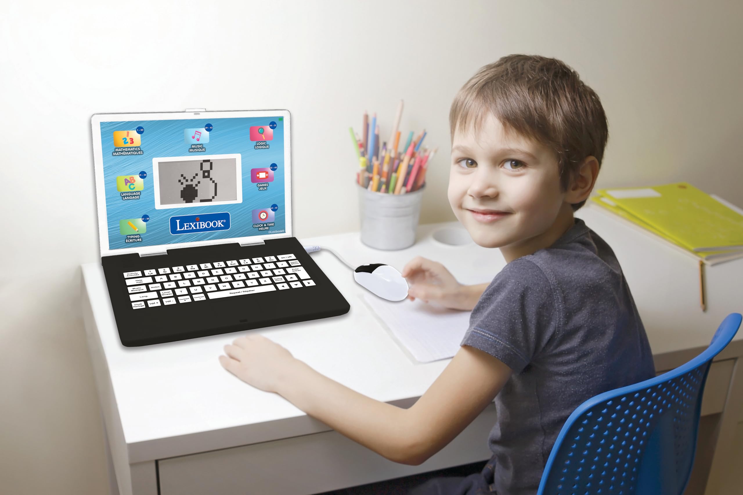 LEXIBOOK Bilingual Educational Laptop (English/French) with 124 Activities for Ages 6+ 4