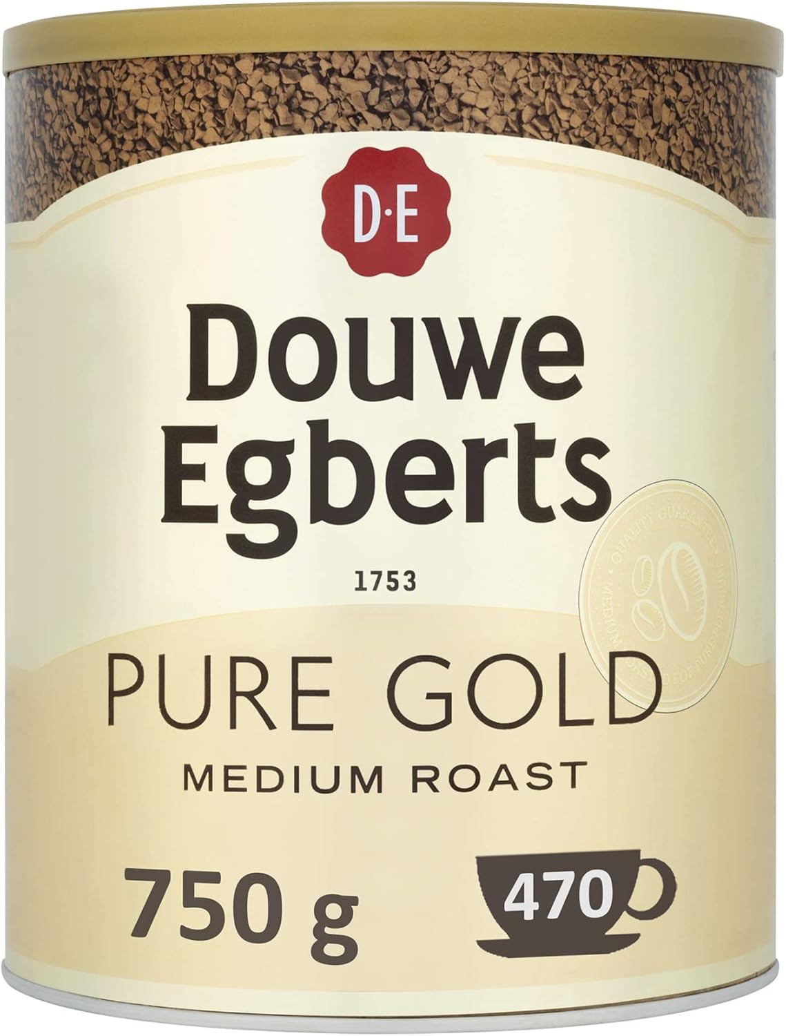 Douwe Egberts Pure Gold Instant Coffee - 750g Resealable Tin