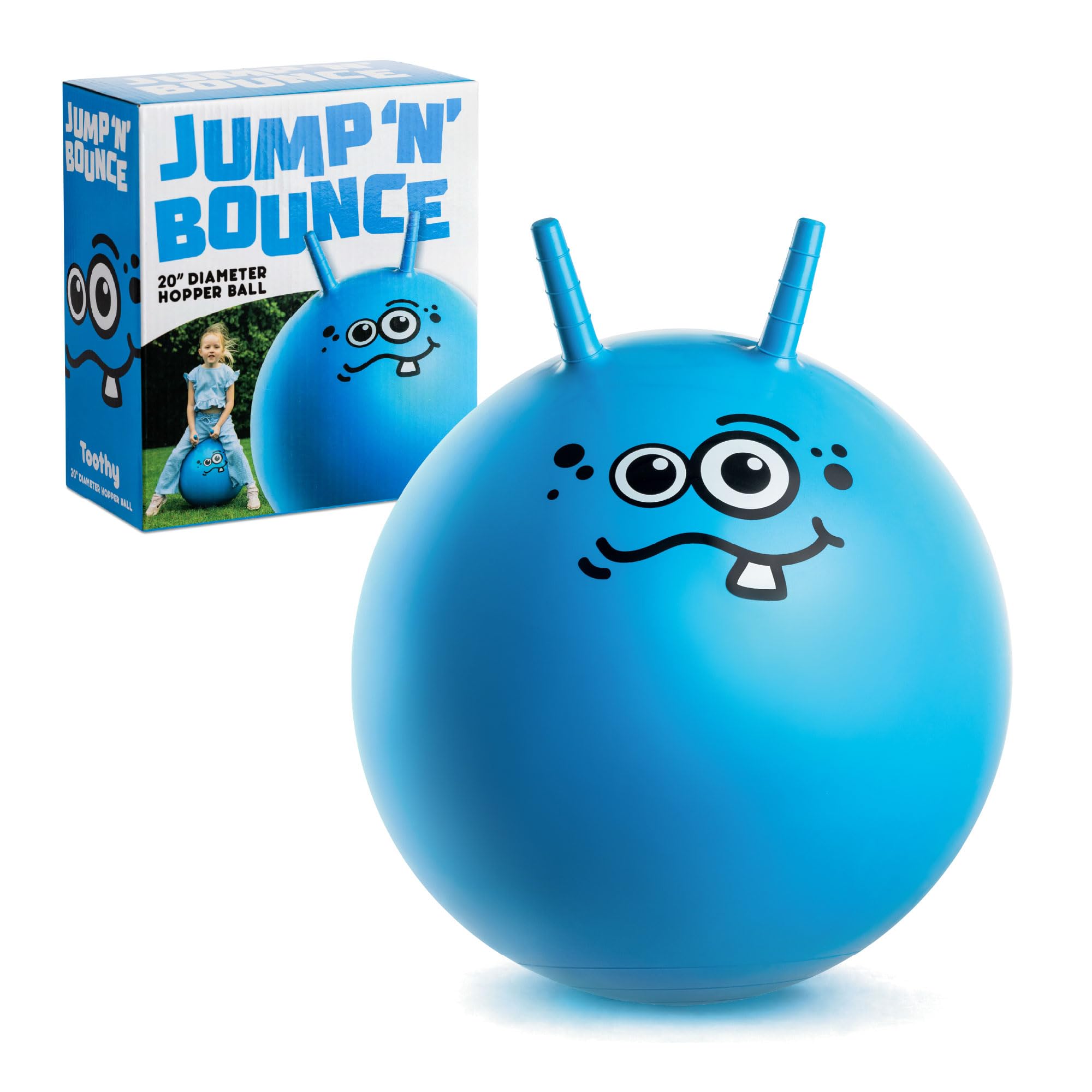 Toyrific Jump N Bounce Space Hopper - Toothy Design | 50cm | Supports up to 50kg