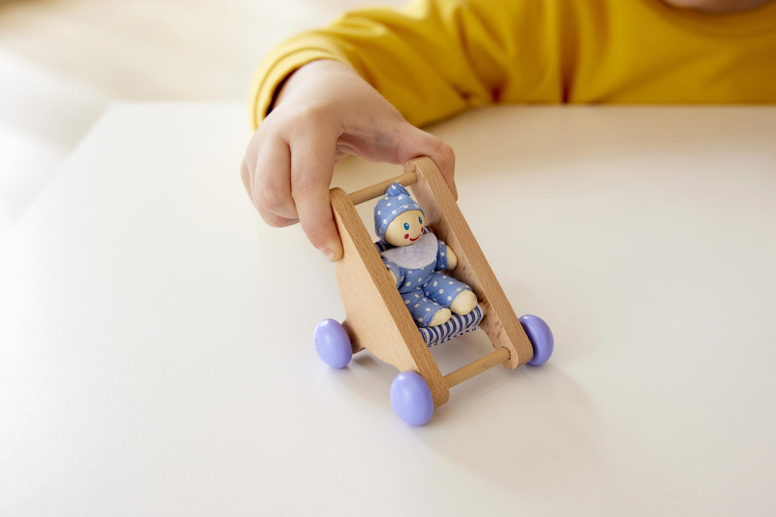 Hape E3459 Baby's Room Wooden Dollhouse Accessories - 1" Scale Playset for Toddlers 7