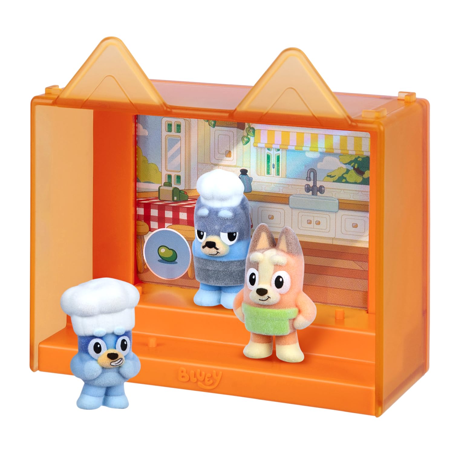 Bluey Fuzzies Episode Pack: Pavlova | 3 Flocked Figures | Collectible Set