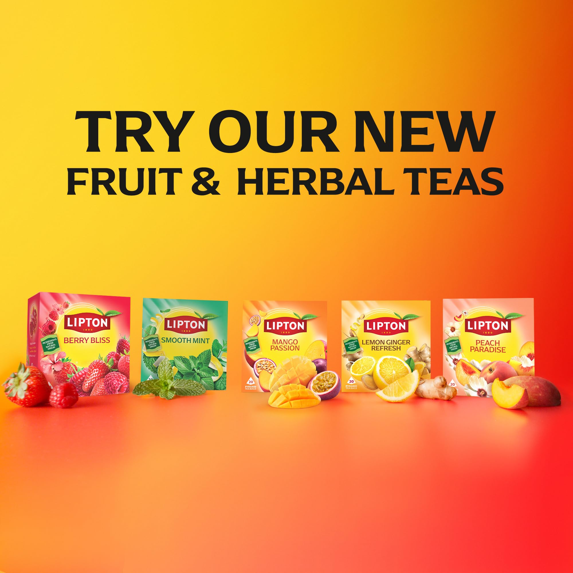 Lipton Smooth Mint Fruit Infusion Herbal Tea Bags - Mint & Lemon Peels, 20 Count 6