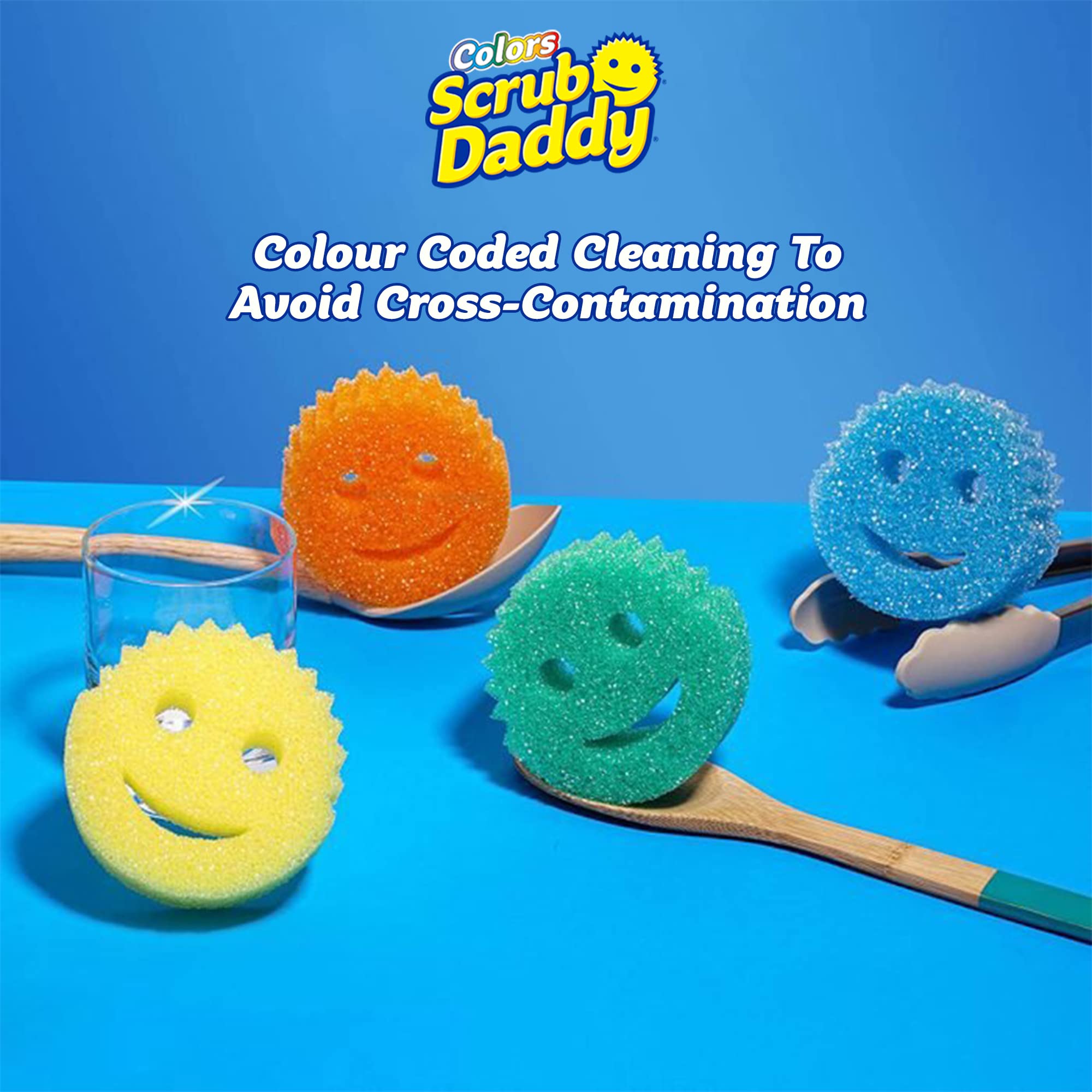 Scrub Daddy FlexTexture Kitchen Sponges - Temperature Controlled, Non-Scratch, Odor Resistant | 2 Pack 2