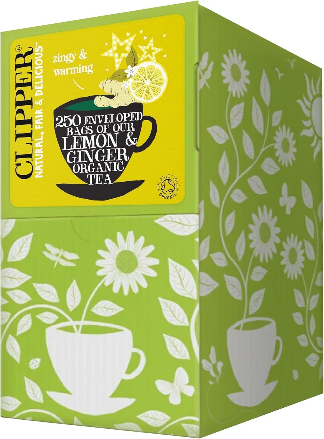 Clipper Natural, Fair & Delicious Organic Lemon & Ginger Herbal Tea Bags - 250 Count, Caffeine Free 1