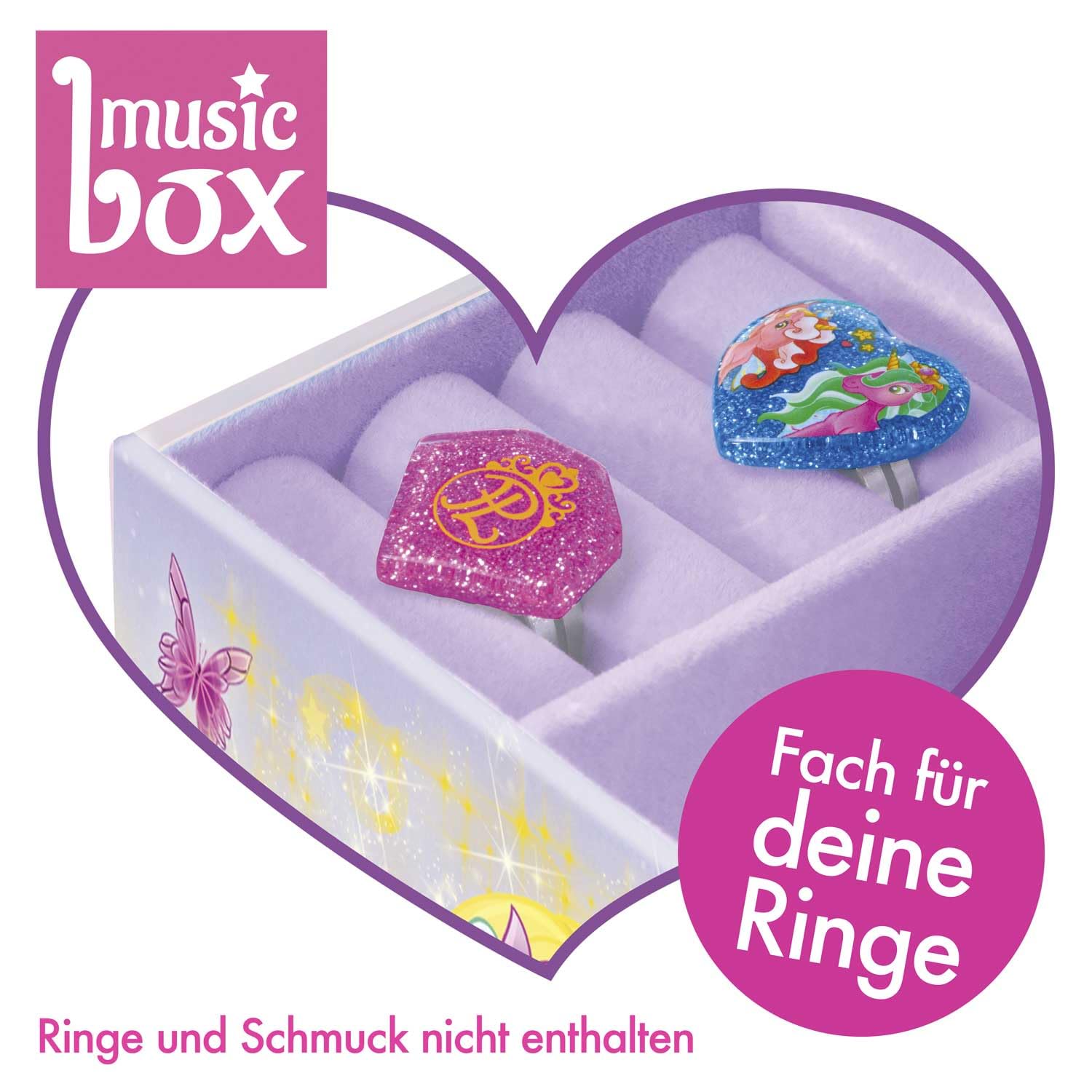 CRAZE Fairy Music Box Jewellery Box for Girls | Lila Color | Mirror & Compartments 4