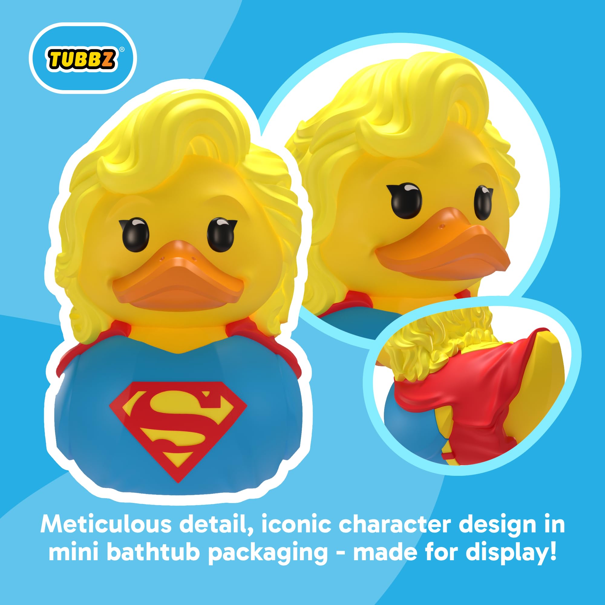TUBBZ DC Comics Supergirl Mini Cosplaying Rubber Duck Vinyl Figure | Approx 5cm
