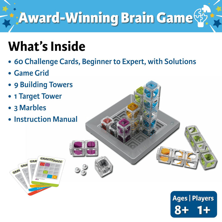 ThinkFun Gravity Maze - Falling Marble Logic Game and STEM Toy for Ages 8+