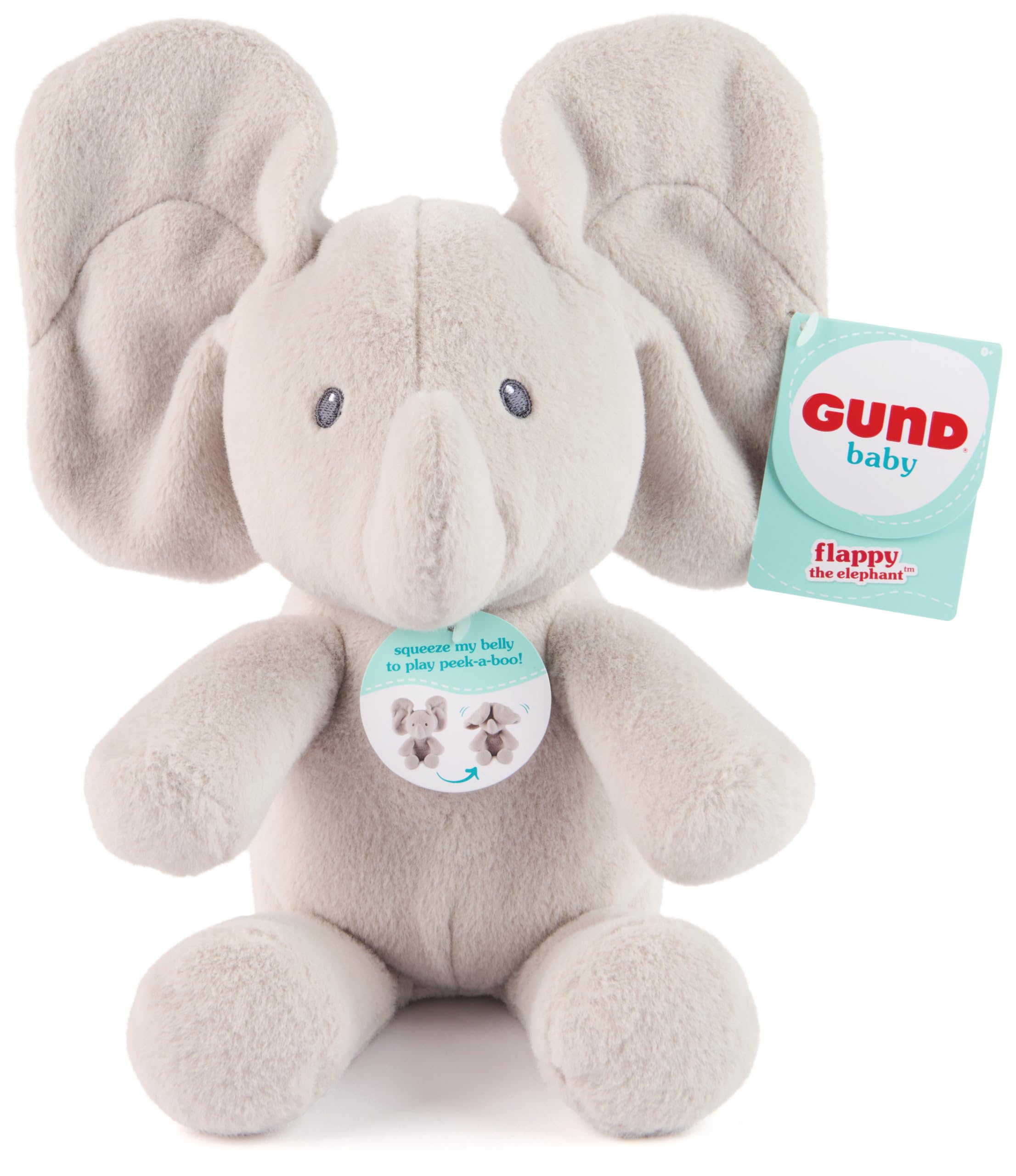 GUND Baby Peek-a-Boo Flappy Elephant Plush - Interactive Stuffed Animal for 6 Months and Up