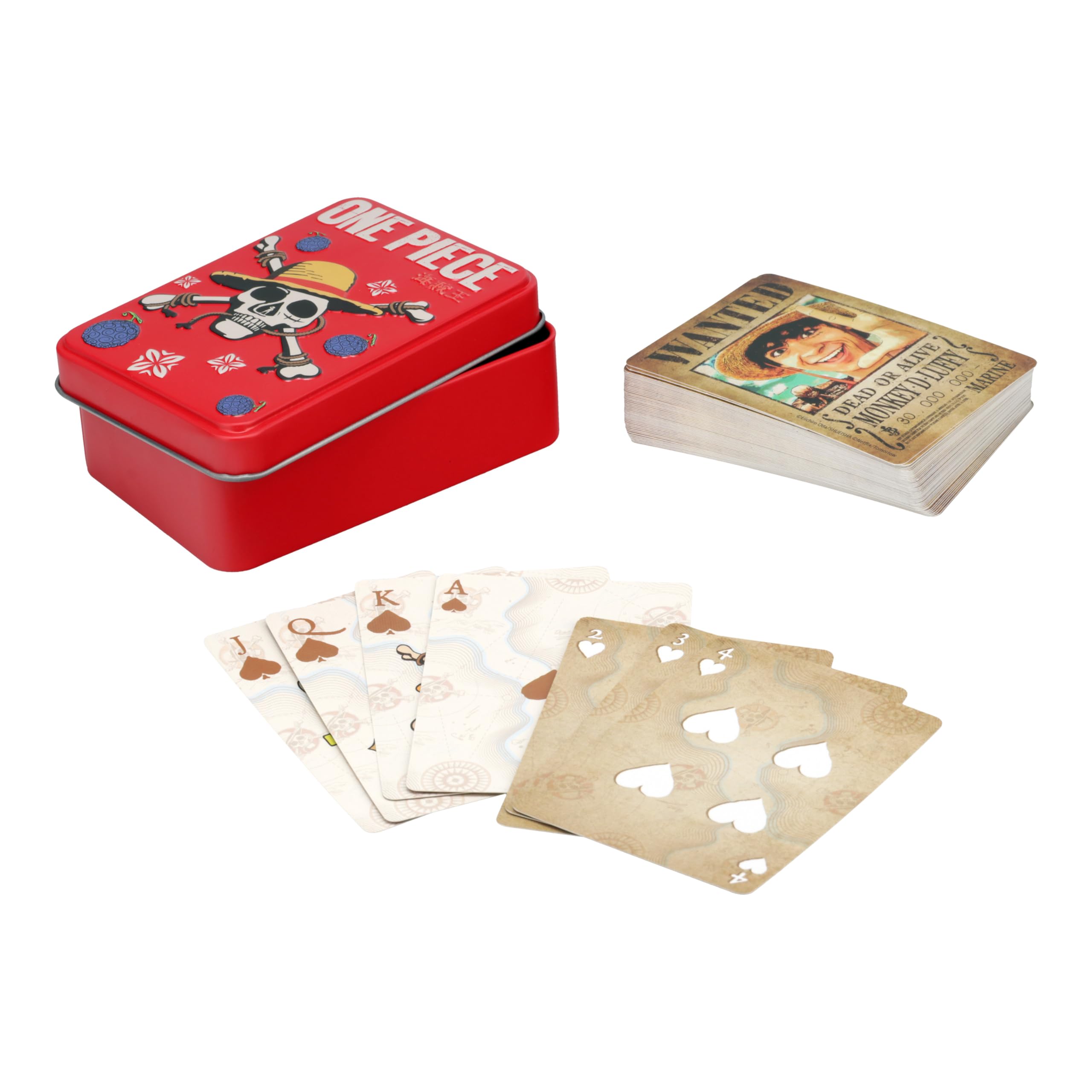 Paladone One Piece Jolly Rogers Playing Cards for Poker, Rummy, Go Fish | Adult Collectible Tin 3