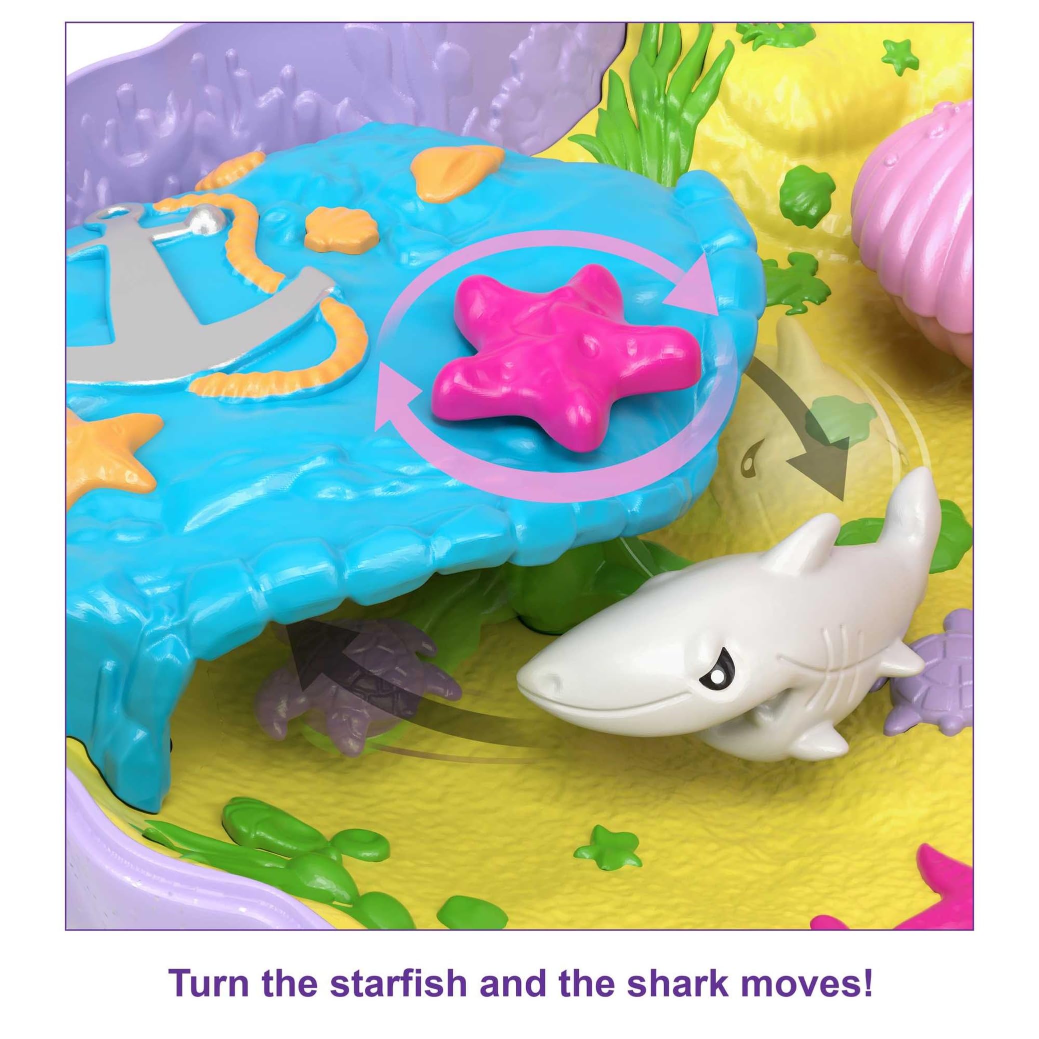 Polly Pocket Micro Tiny Power Seashell Purse Playset - Mermaid Theme, 2 Dolls | Ages 4+ 8