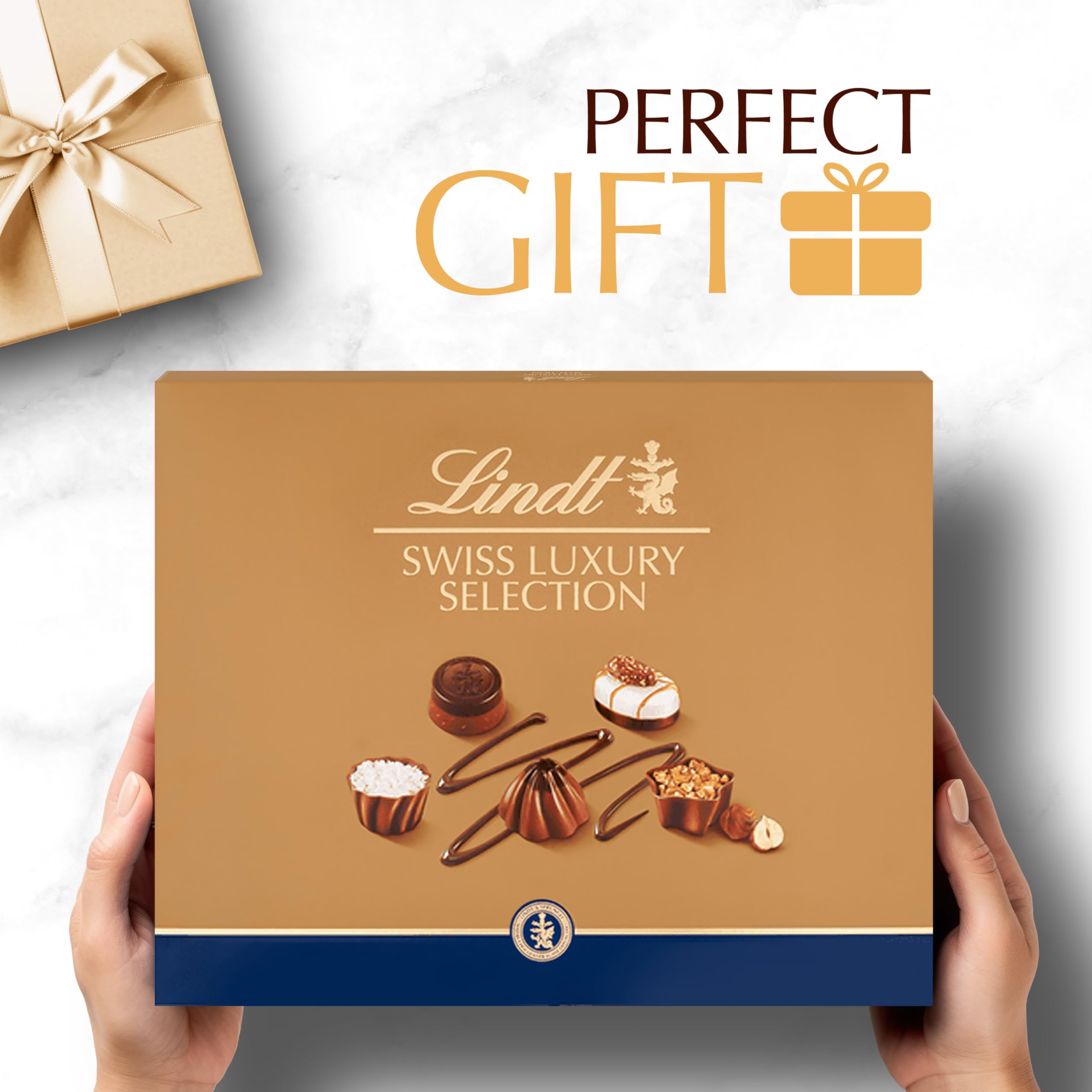 Lindt Swiss Luxury Selection Chocolate Gift Box - 443g Assorted Pralines 4