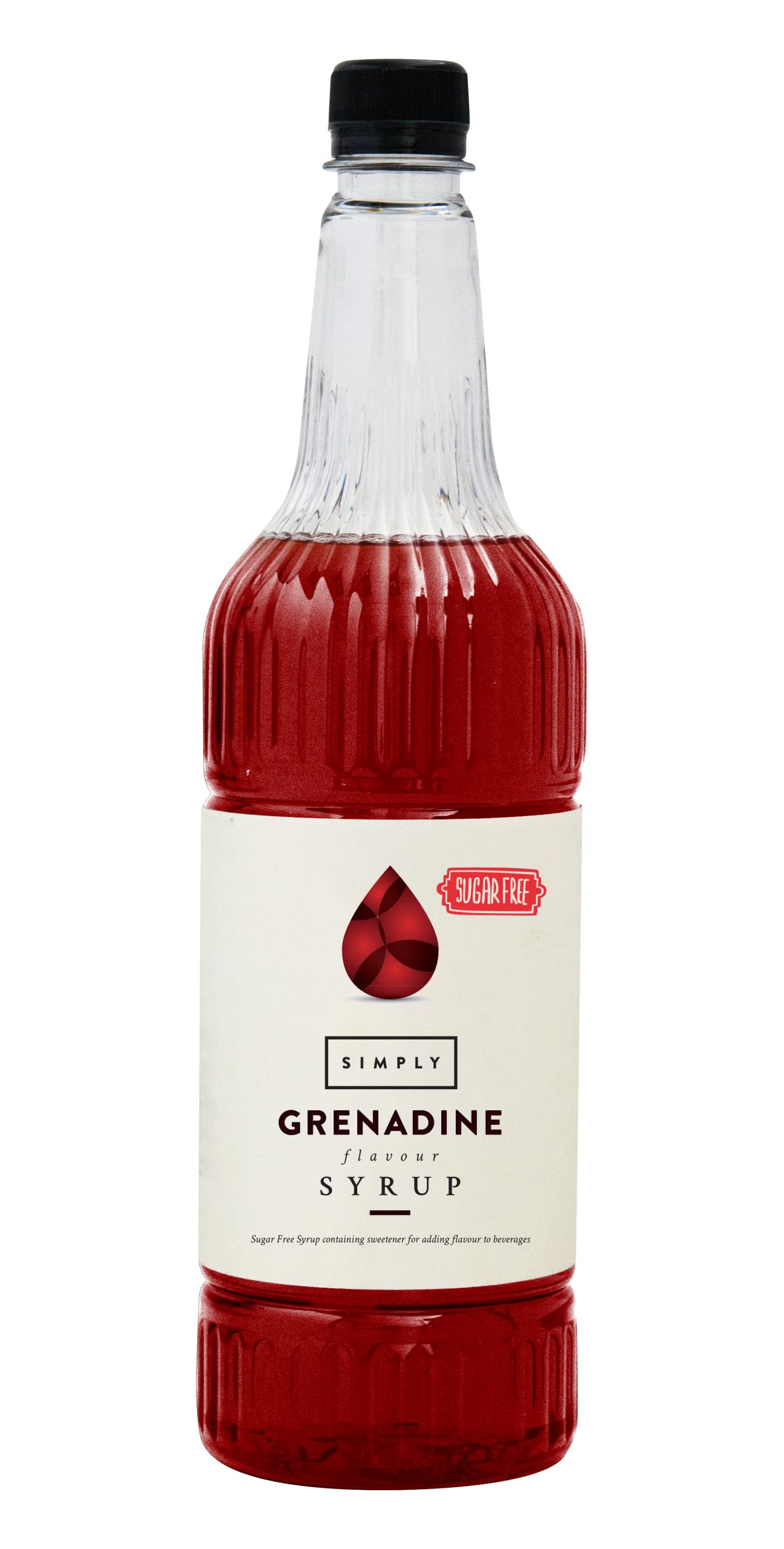 Simply Sugar Free Grenadine Syrup - Low Calorie, Vegan, Nut Free | 1 L