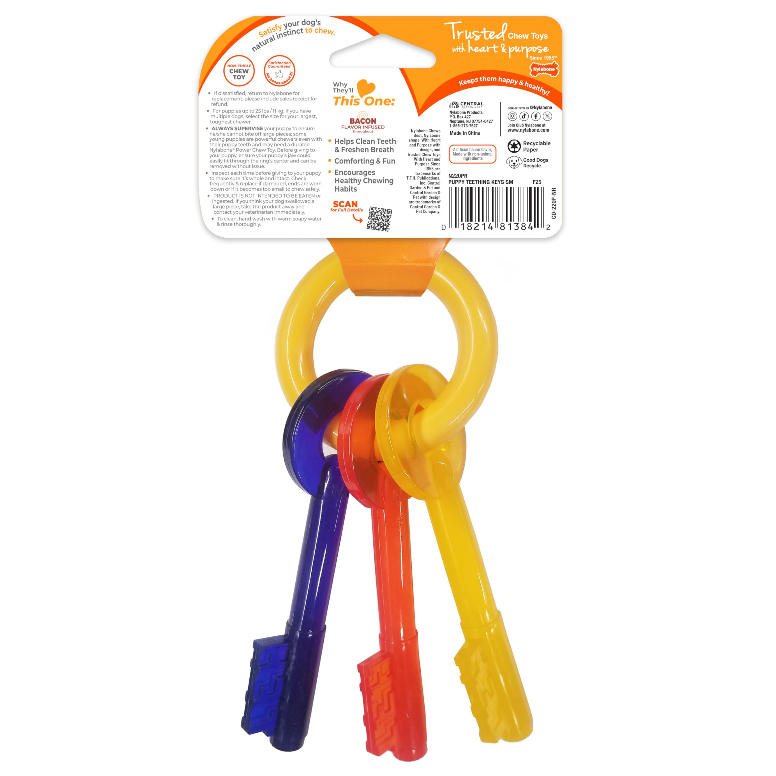Nylabone Gentle Puppy Chew Toy - Bacon Flavor, Small (Up to 11 kg) 8