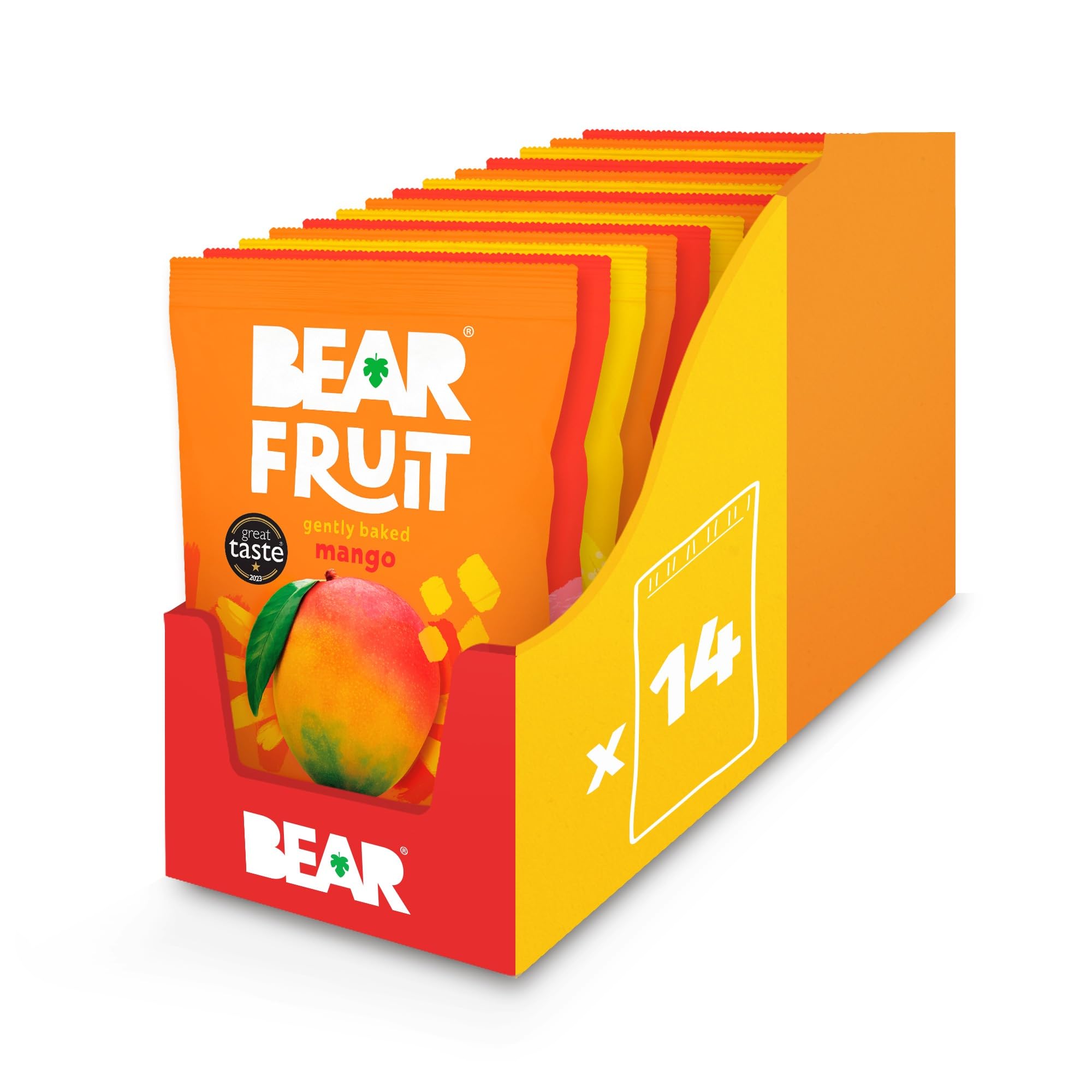 BEAR Fruit Variety Pack - Mango, Pineapple & Strawberry | 14 Packs | 590g Total 1