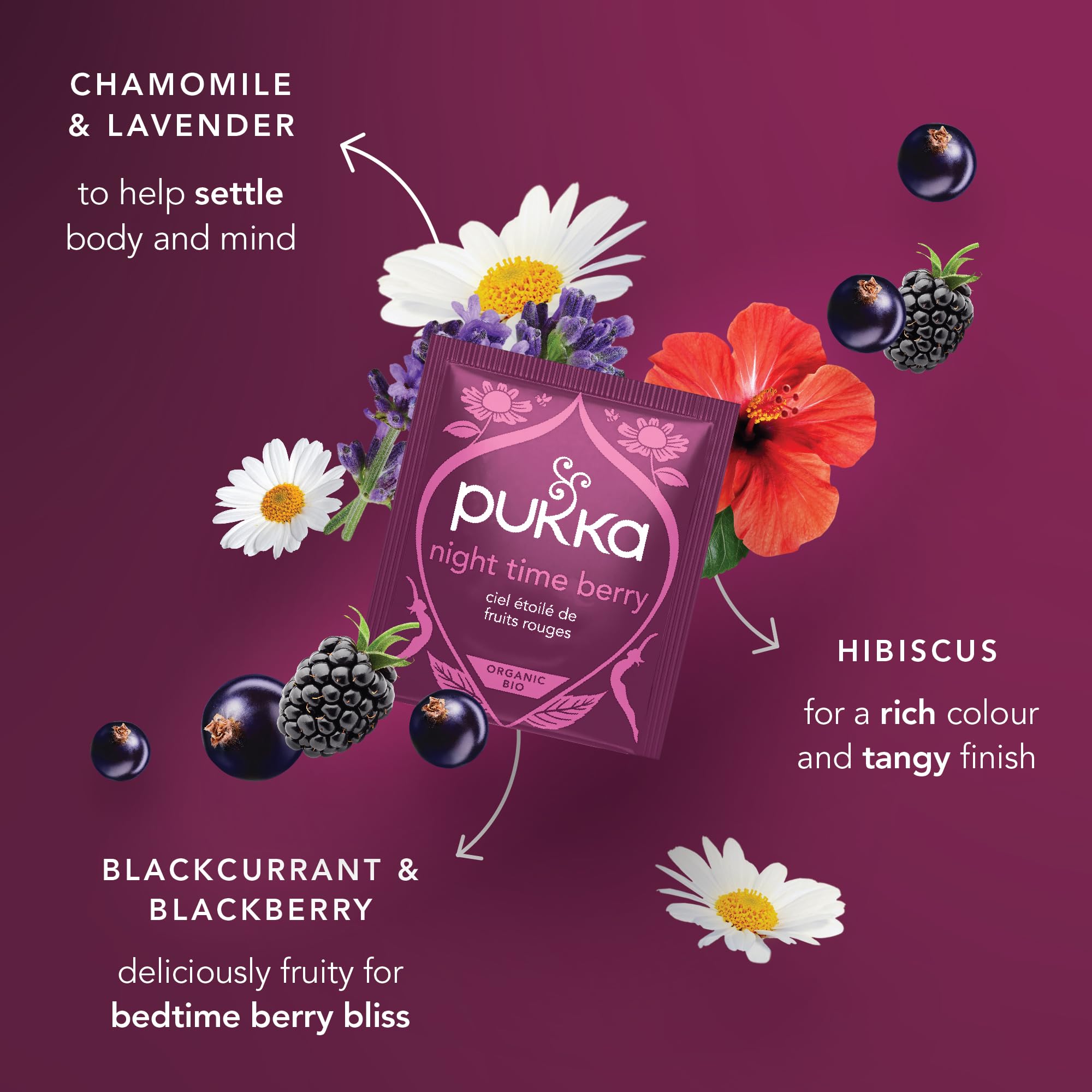 Pukka Herbs Night Time Berry Organic Herbal Sleep Tea - 20 Count Teabags | Caffeine-Free 4