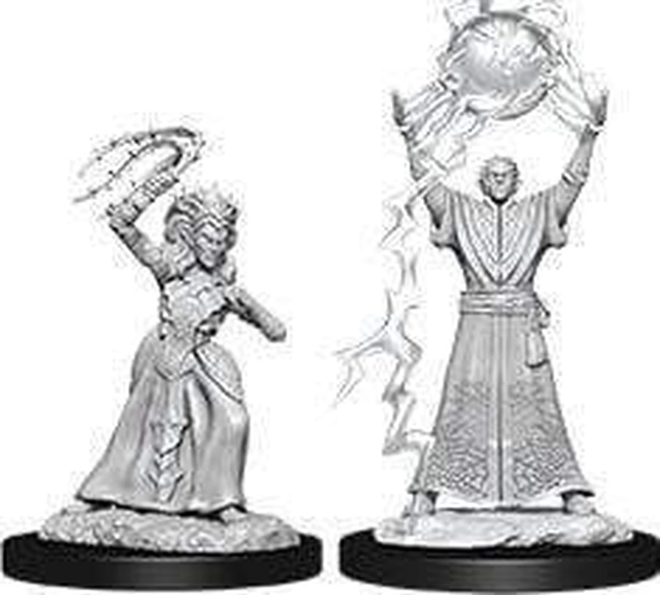 NECA Dungeons & Dragons Nolzurs Marvelous Unpainted Miniatures: Wave 4 Air Genasi Female Rogue - Green Plastic