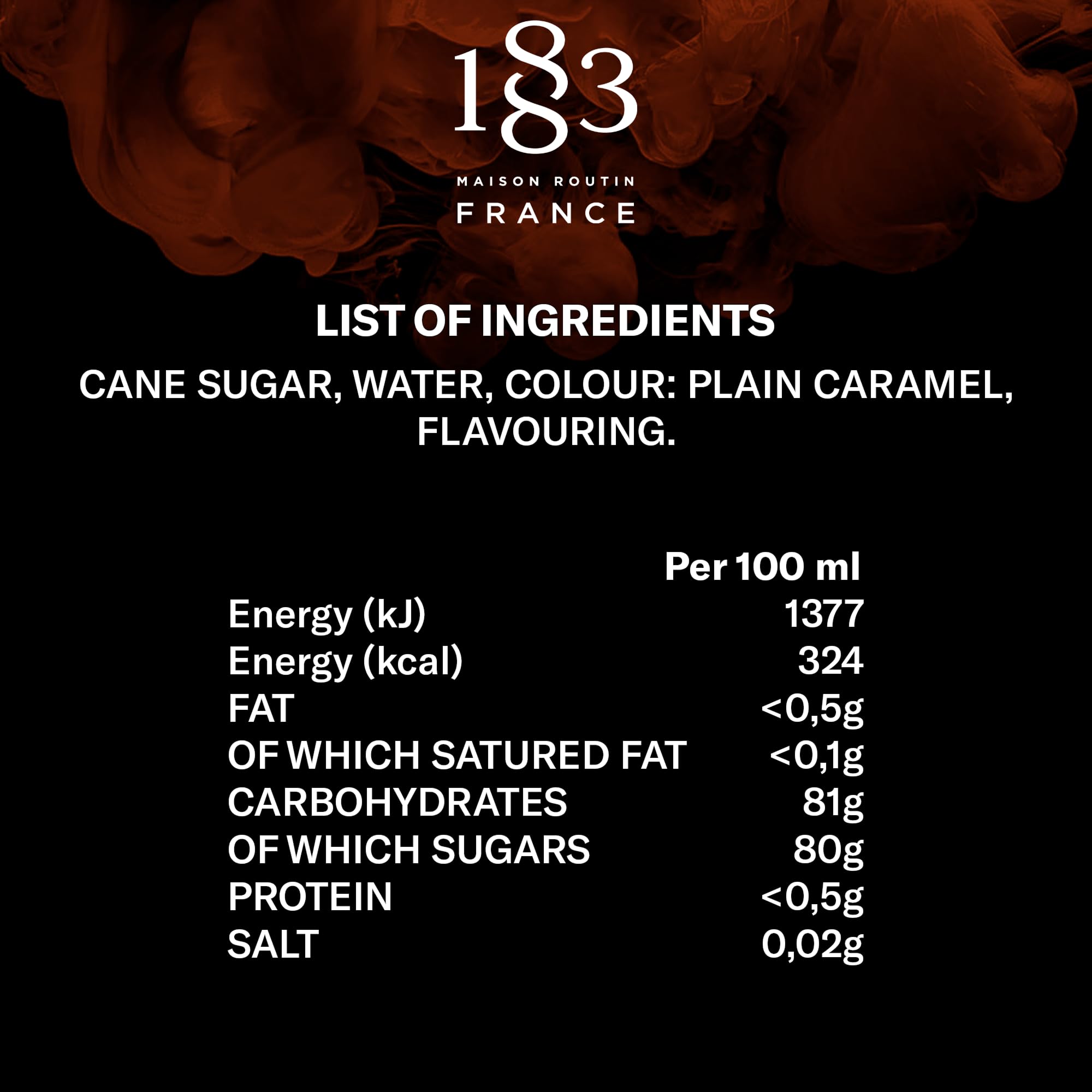 1883 Maison Routin Premium Chocolate Syrup - Rich Cocoa Flavour | 250ml Glass Bottle 3