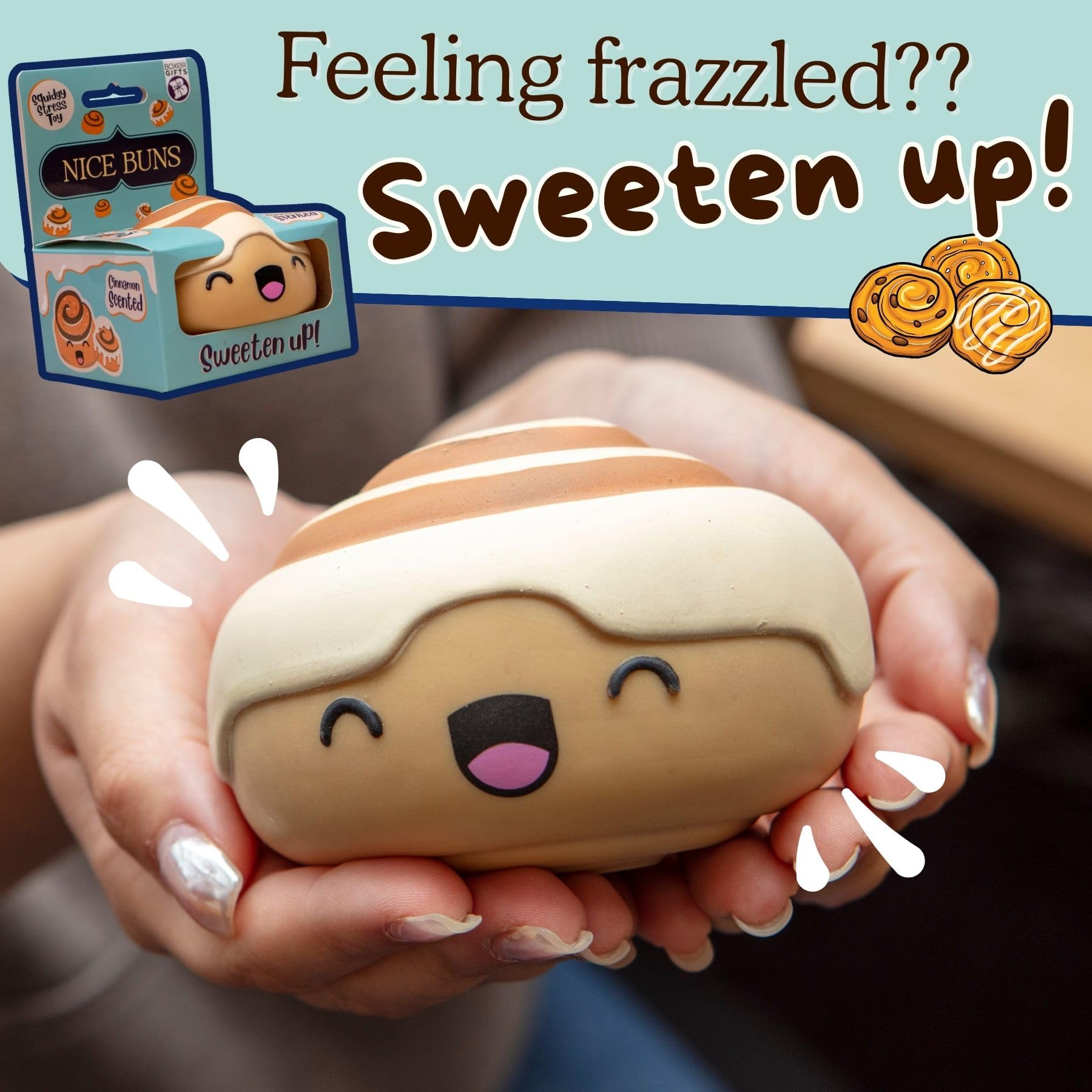 Boxer Gifts Nice Buns Squishy Stress Ball - Slow-Rising Polyurethane Toy | Adult Stress Relief