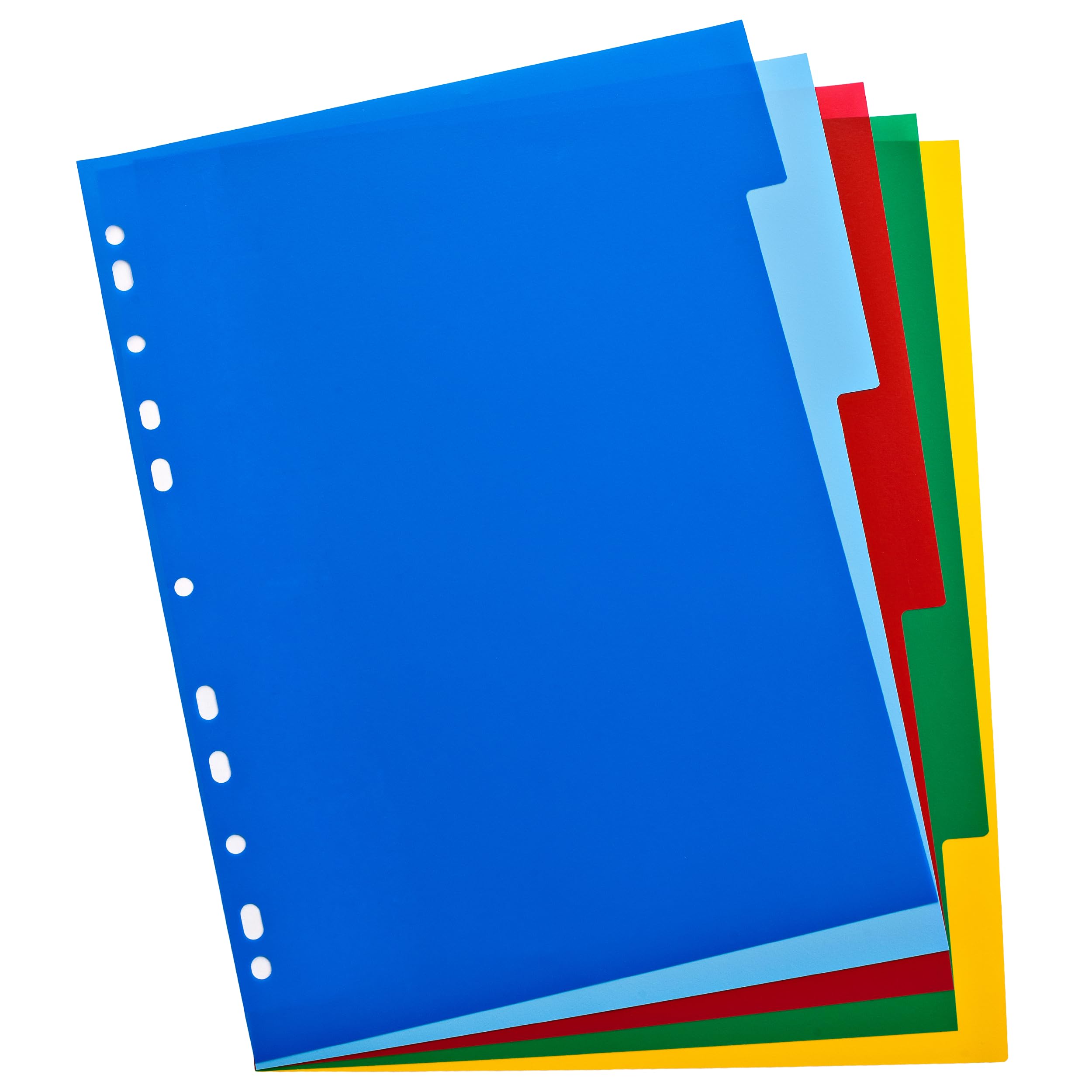 Oxford A4 Plastic Dividers - 5 Part Indexing System | Polypropylene | Assorted Colours